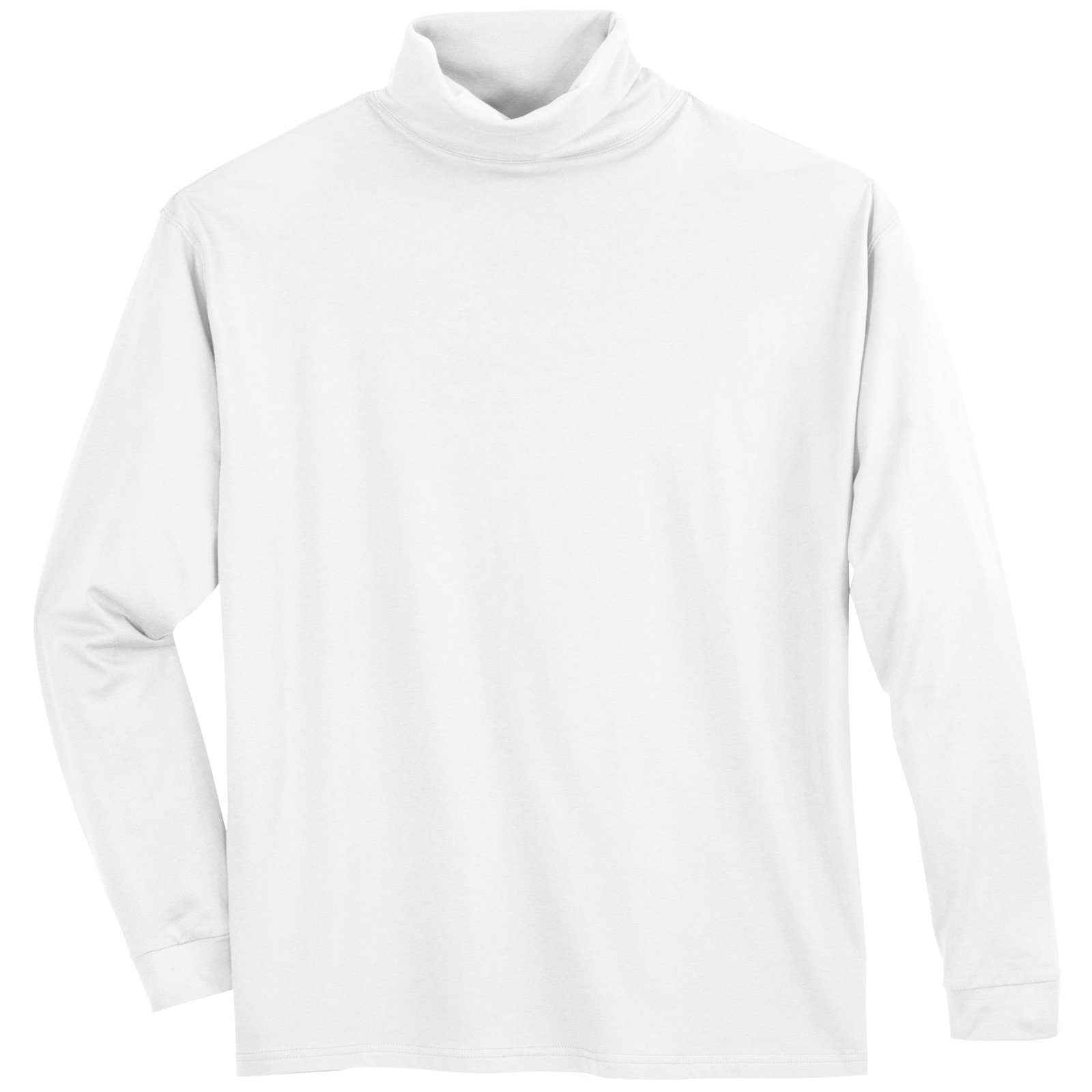 ADAMO Print-Shirt Adamo Langarm-Rolli große Größen weiß