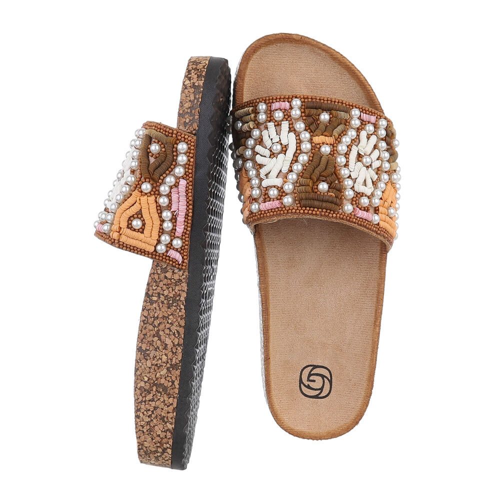 Ital-Design Damen Mules Freizeit Pantolette (86706655) Flach Pantoletten in günstig online kaufen