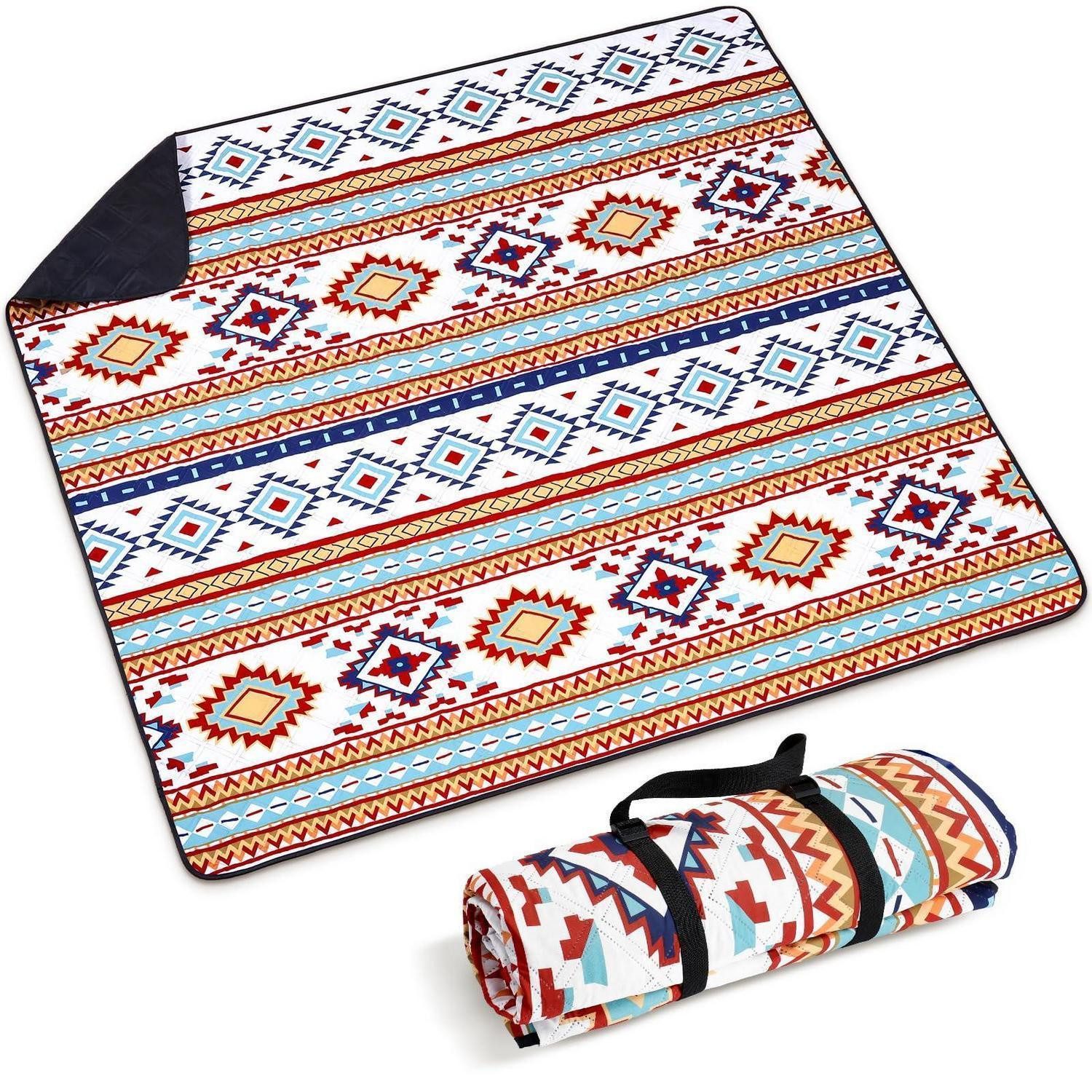 Picknickdecke Picknickdecke 200x200cm XXL wasserdicht sandfrei dreilagig gepolstert, LuxusKollektion