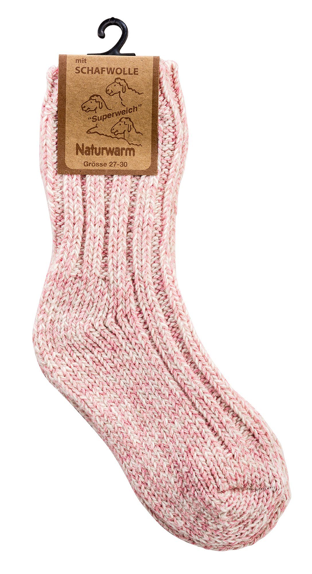 Wowerat Norwegersocken Baby Kinder Norwegersockchen mit Wolle schöne Farben (3 Paar)