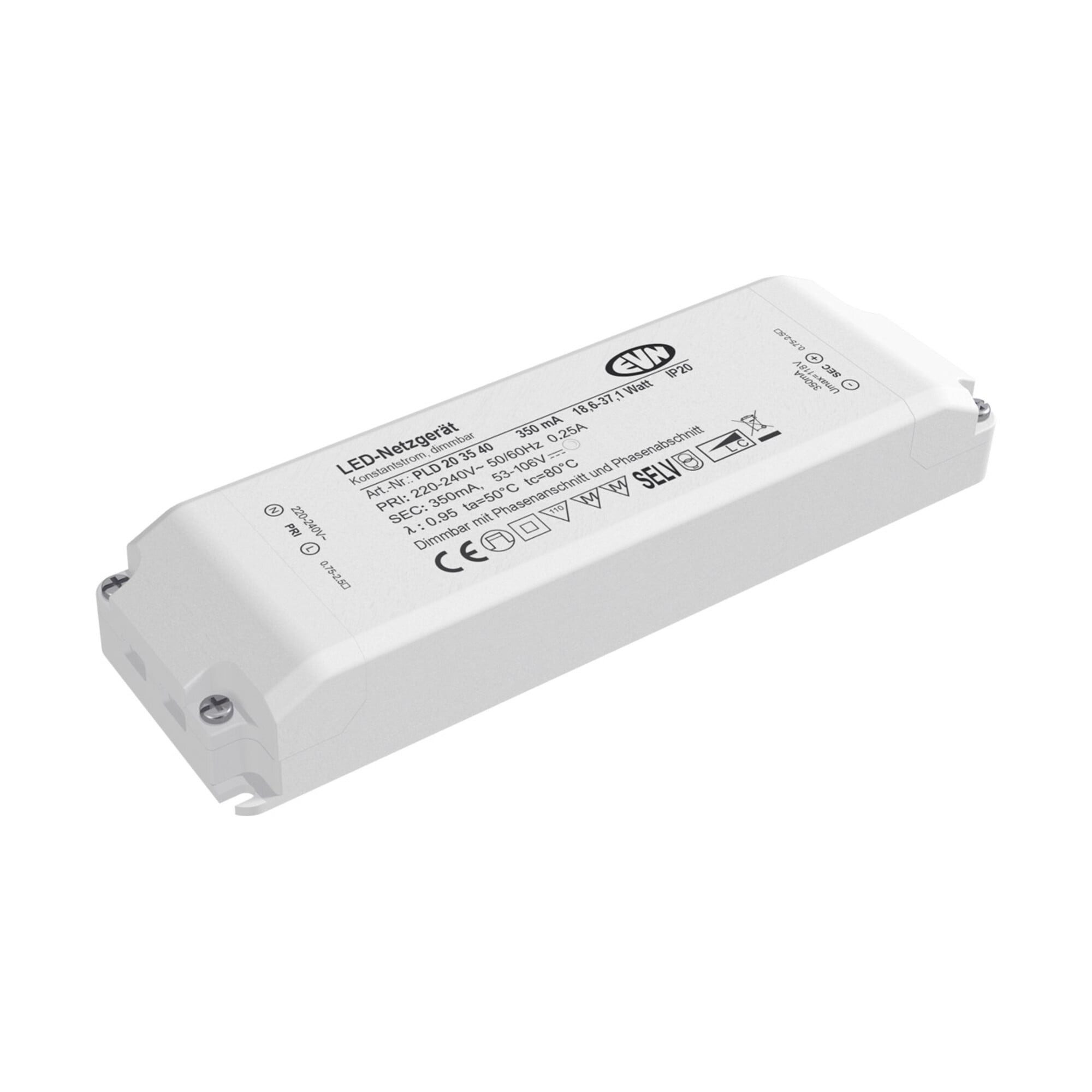 Contorion SUP-Leuchte EVN Lichttechnik LED-Netzgerät 350mA 18,6-37,1WIP20 PLD203540