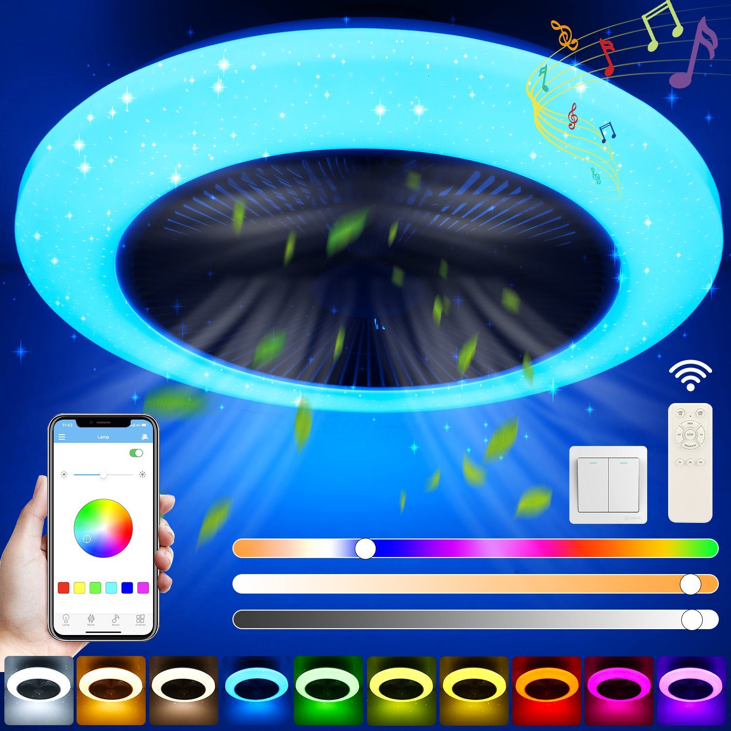 oyajia Deckenleuchte 50W RGB LED Deckenleuchte günstig online kaufen