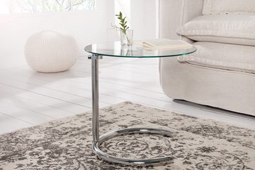 riess-ambiente Beistelltisch EFFECT 45cm transparent / silber, Wohnzimmer · Glas · Metall · Schlafzimmer · Modern Design