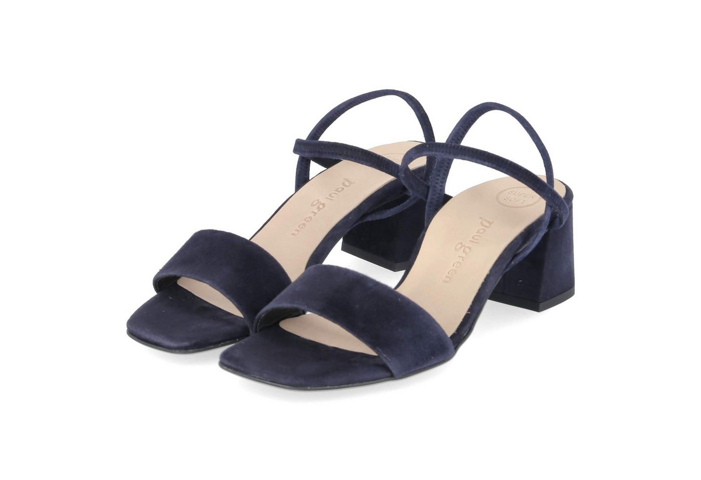 Paul Green Paul Green 6183-029 Damen Rauleder blue Sandalette