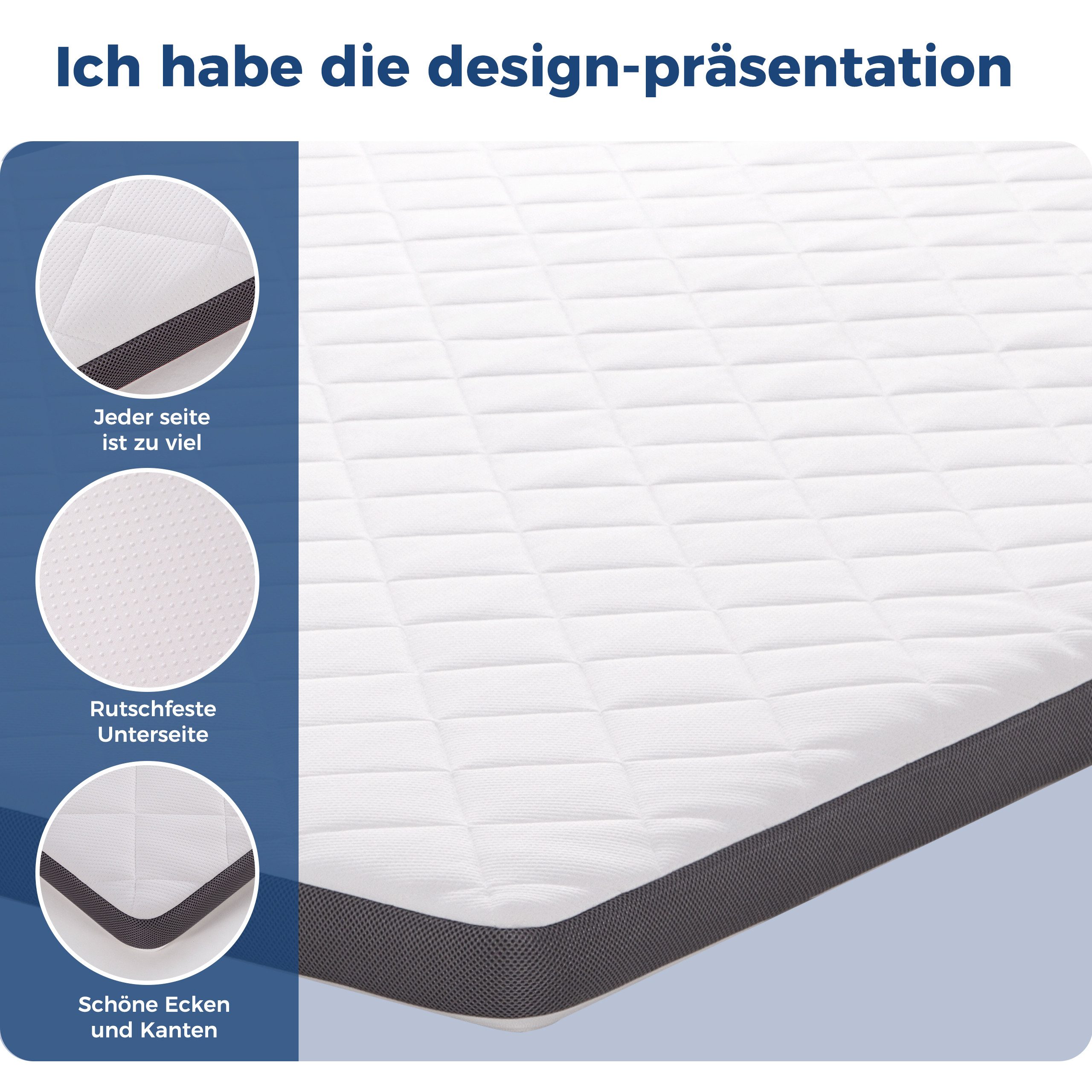 Komfortschaummatratze Kaltschaummatratze, NORDICHAUS, 7 cm hoch, 7-Zonen-Schaumstoffpolsterung, Unterstützung des Lendenbereichs