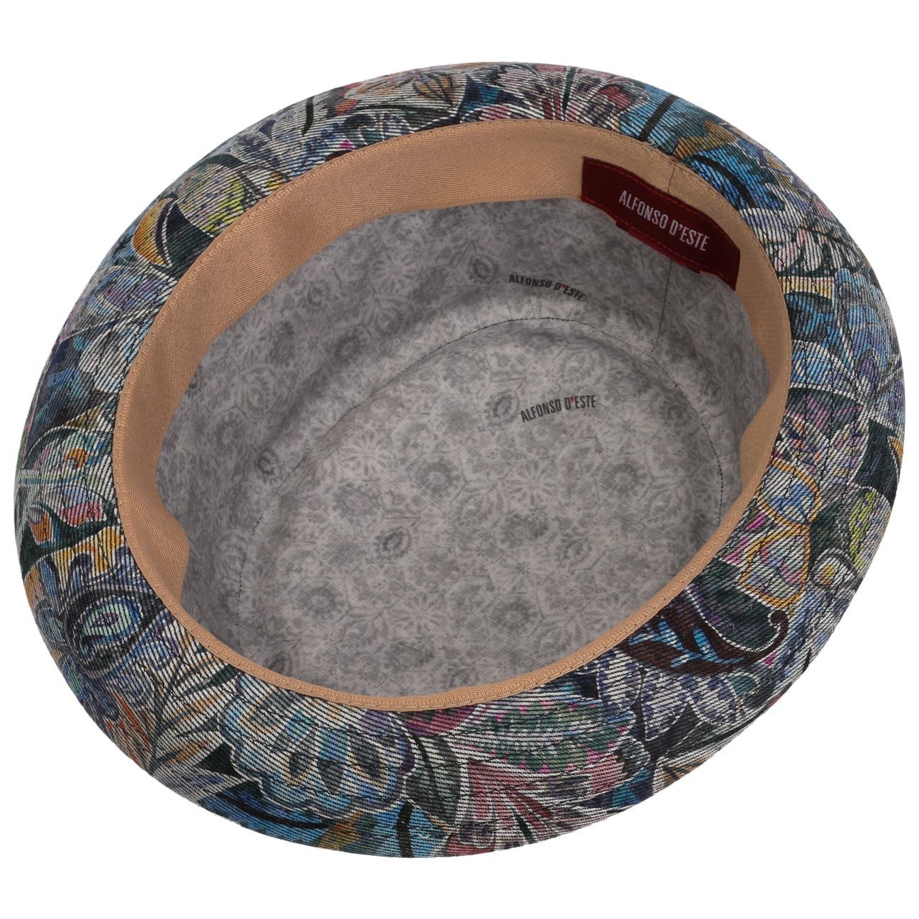 Alfonso D´Este Sonnenhut (1-St) Porkpie mit Futter, Made in Italy