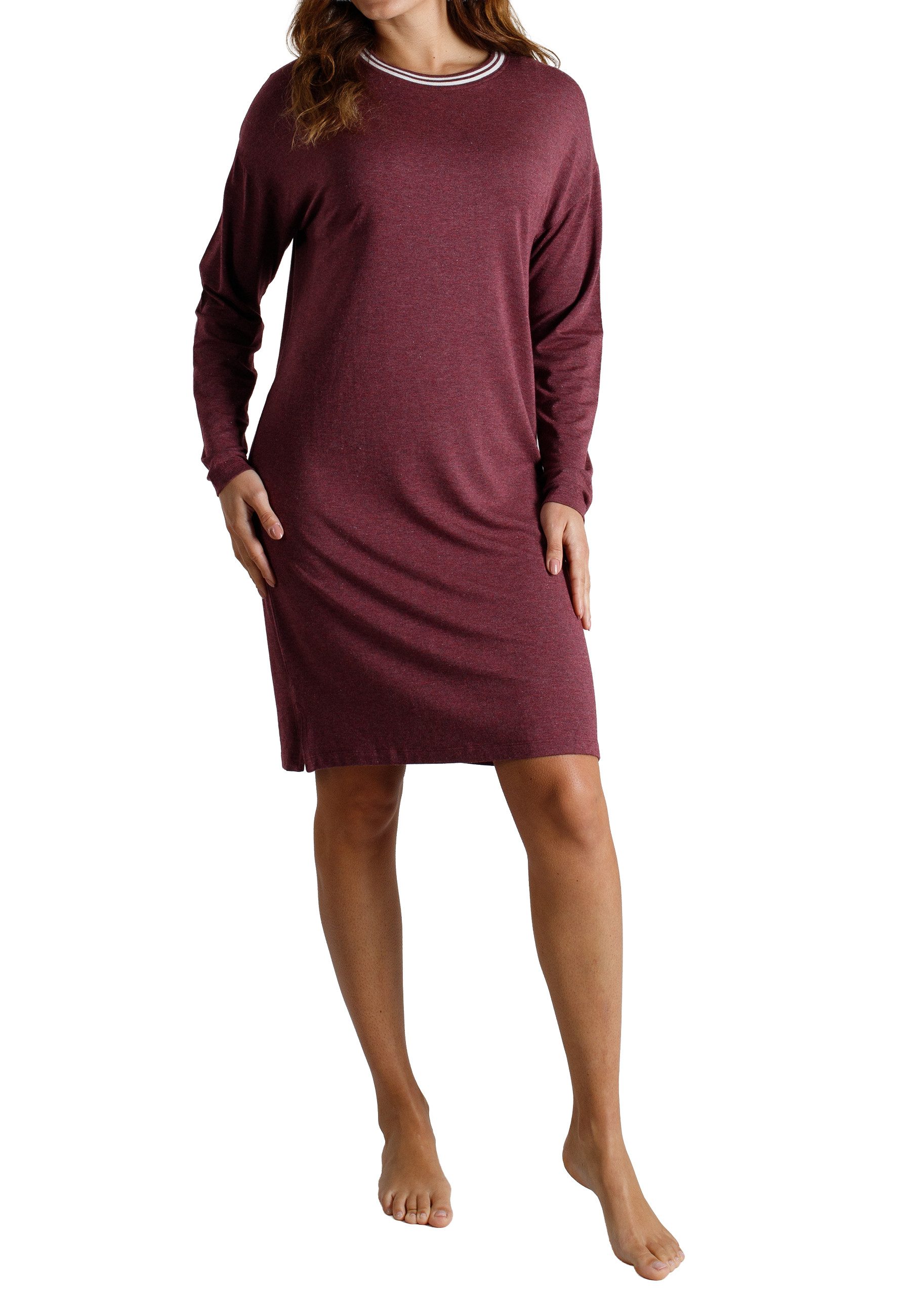 TOM TAILOR Nachthemd TOM TAILOR Damen Nachthemd rot uni (1-tlg)