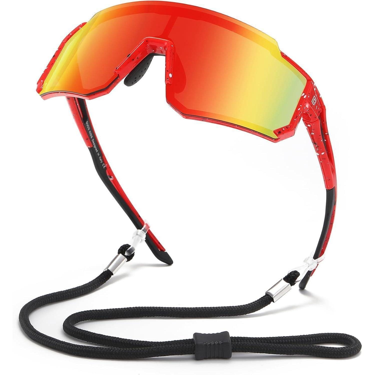 LuxusKollektion Sonnenbrille Sonnenbrille Kinder Polarisierung Rot/Schwarz Jugend