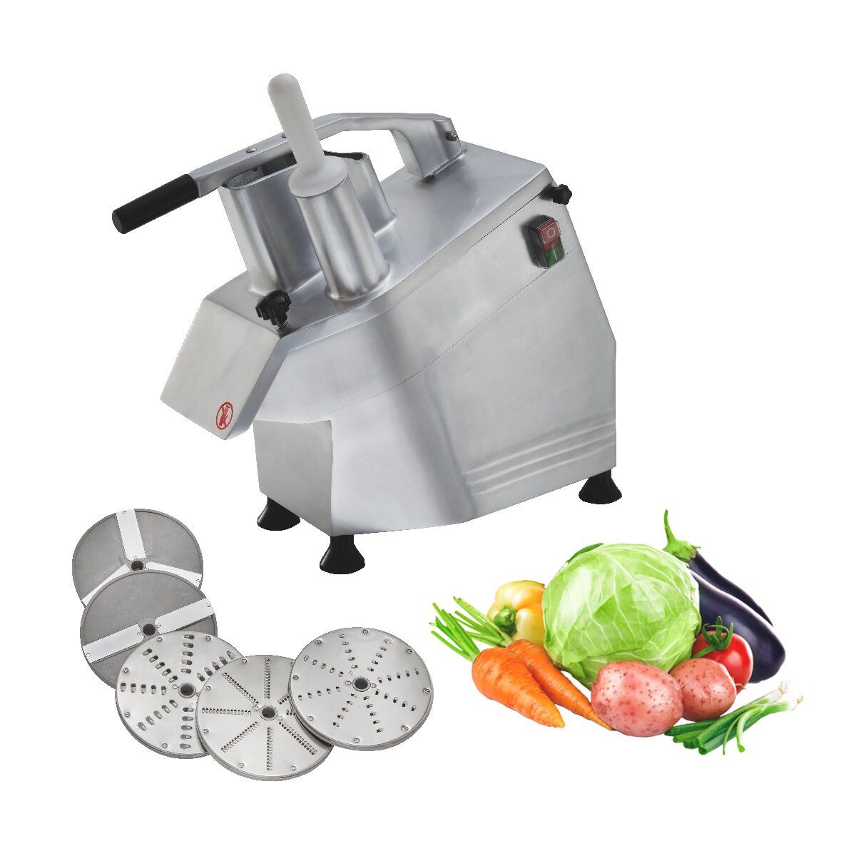 GastroHero Gemüsehacker Gemüseschneider I 5 Scheiben I Cutter - Gastro, 550 W