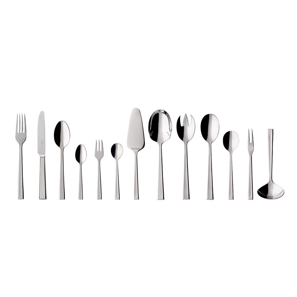 Villeroy & Boch Besteck-Set Victor Tafelbesteck 68tlg. 44x29x9cm (68-tlg), 12 Personen, Edelstahl, Edelstahl, 68 Stck, spülmaschinenfest