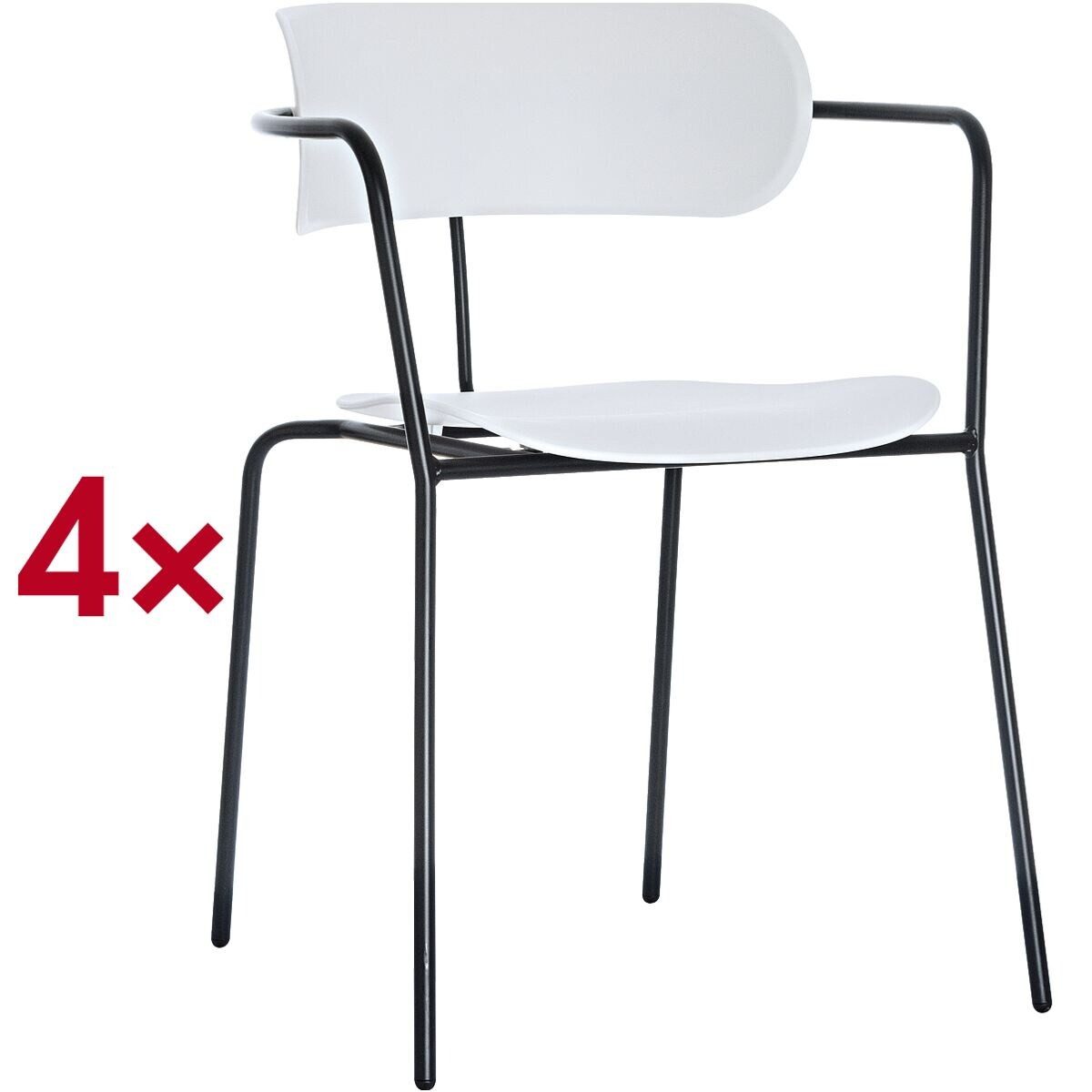 meet Besucherstuhl Bistro (4 St), 4 Stück im Set