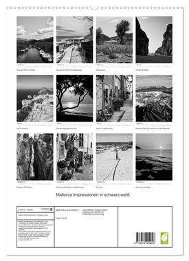 CALVENDO Wandkalender Mallorca Impressionen in schwarz-weiß (Premium, hochwertiger DIN A2 Wandkalender 2023, Kunstdruck in Hochglanz)