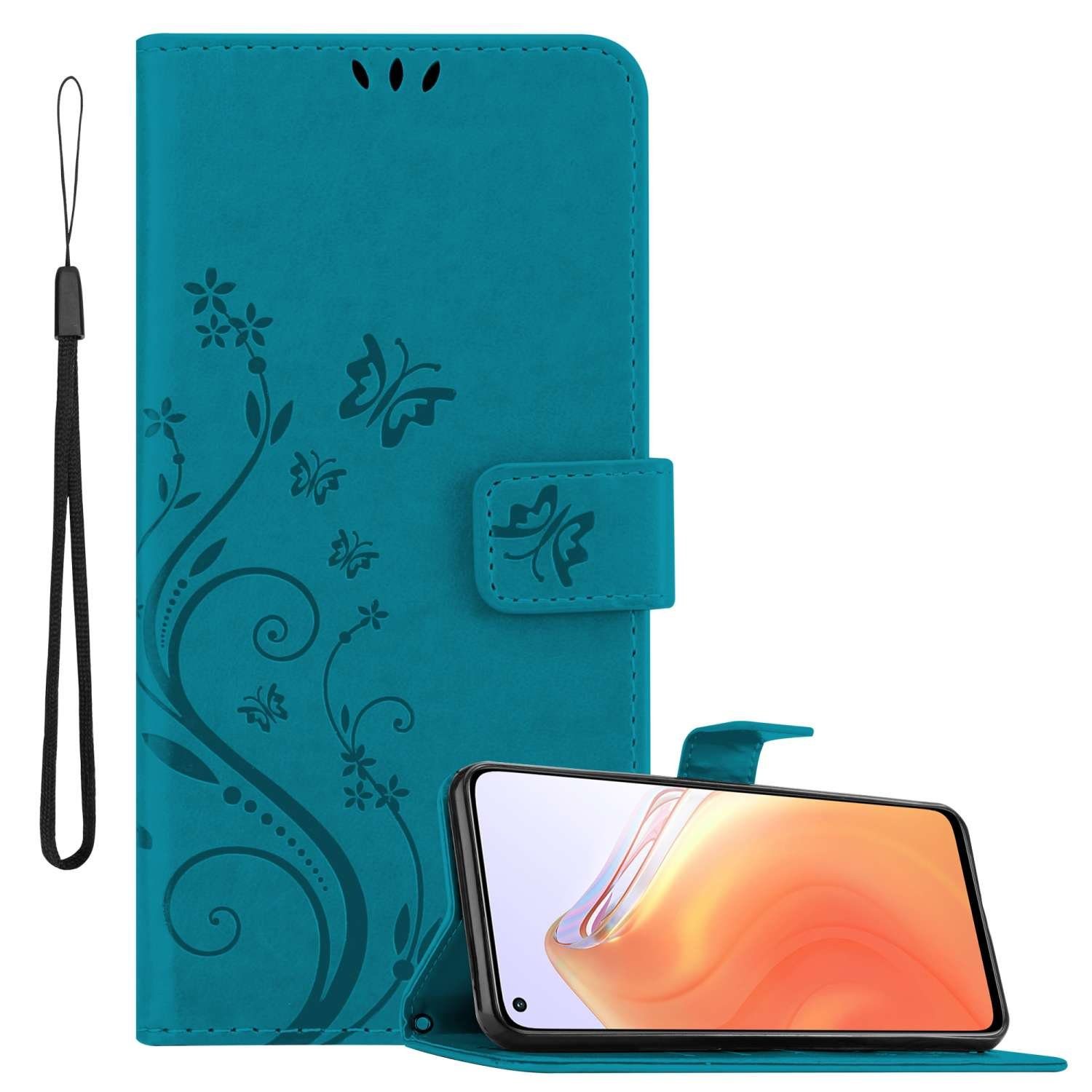 Cadorabo Handyhülle für Xiaomi Mi 10T / Mi 10T PRO Hülle Xiaomi Mi 10T / Mi 10T PRO, Hülle Schutzhülle Blumen Flower mit Standfunktion Kartenfach Magnet