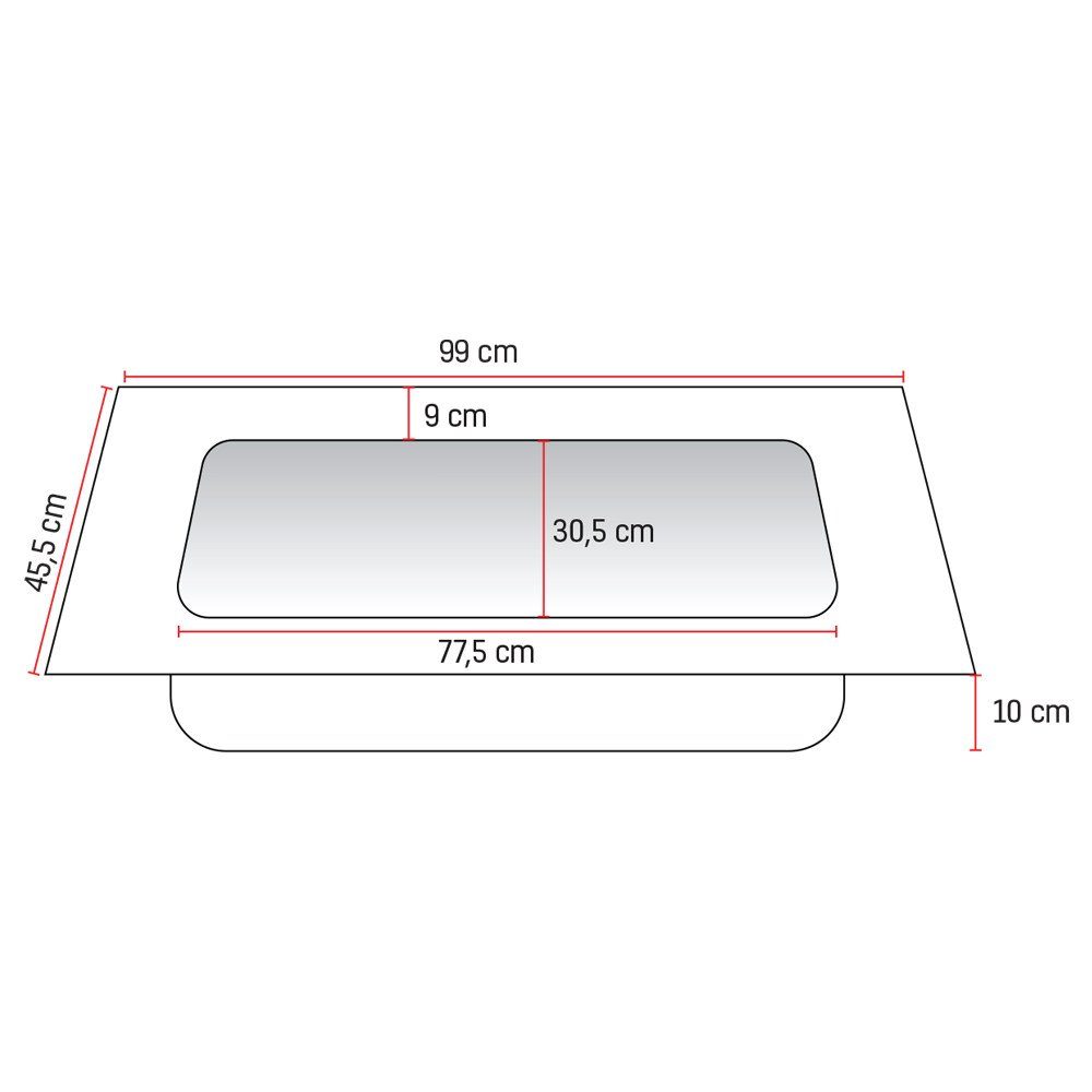 Veroni Waschbecken BETA100 (einzel, 1-St), Veroni Solid Surface Mineralguss Waschbecken Waschtisch 100cm