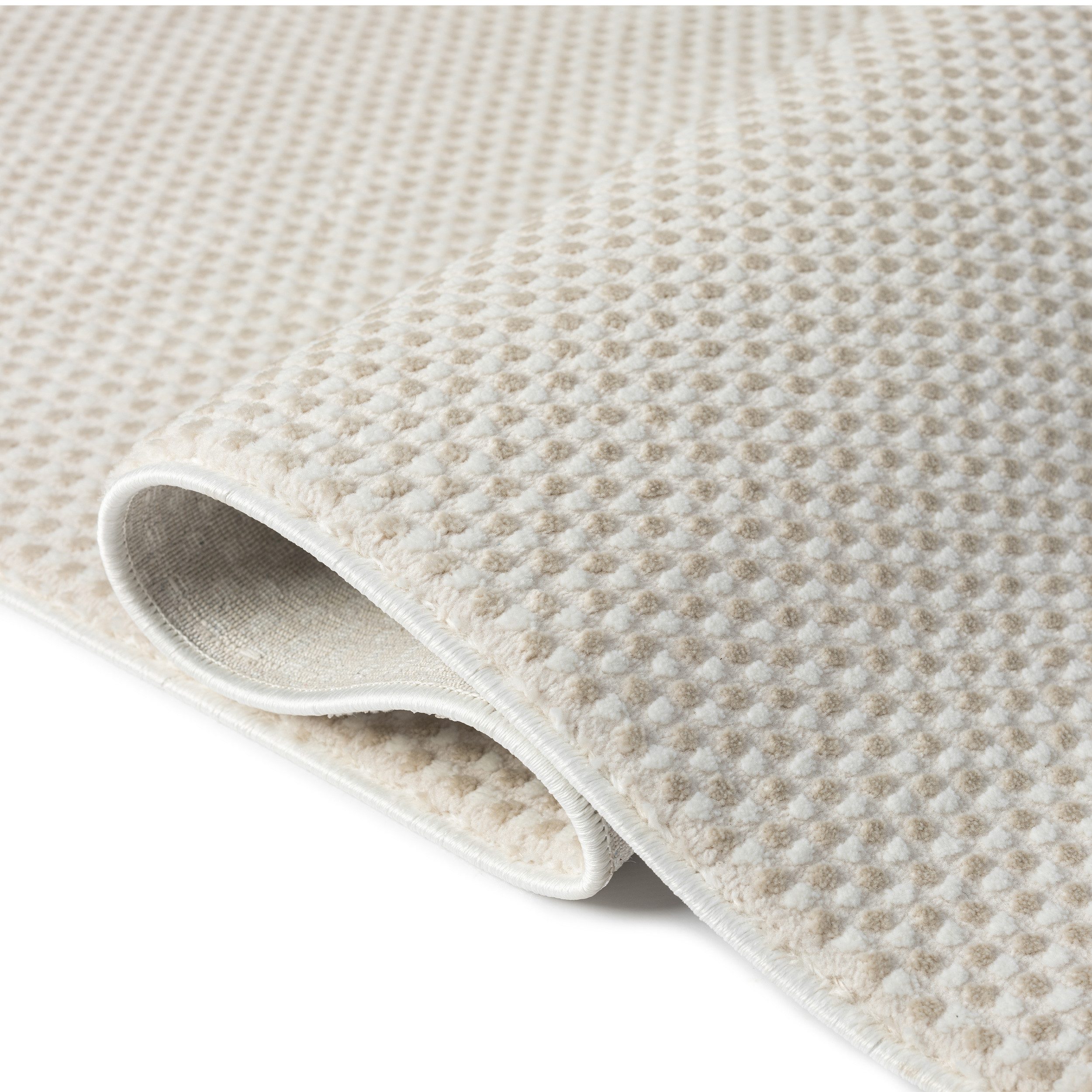 Sehrazat Teppich Nora 5600, auch als Läufer, rechteckig, Höhe: 10 mm, Kurzflor, grafisches Hoch Tief Muster, Wohnzimmer