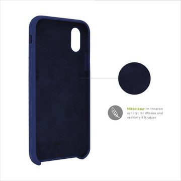 KMP Creative Lifesytle Product Handyhülle Silikon Schutzhülle für iPhone X Midnight Blue 5,8 Zoll
