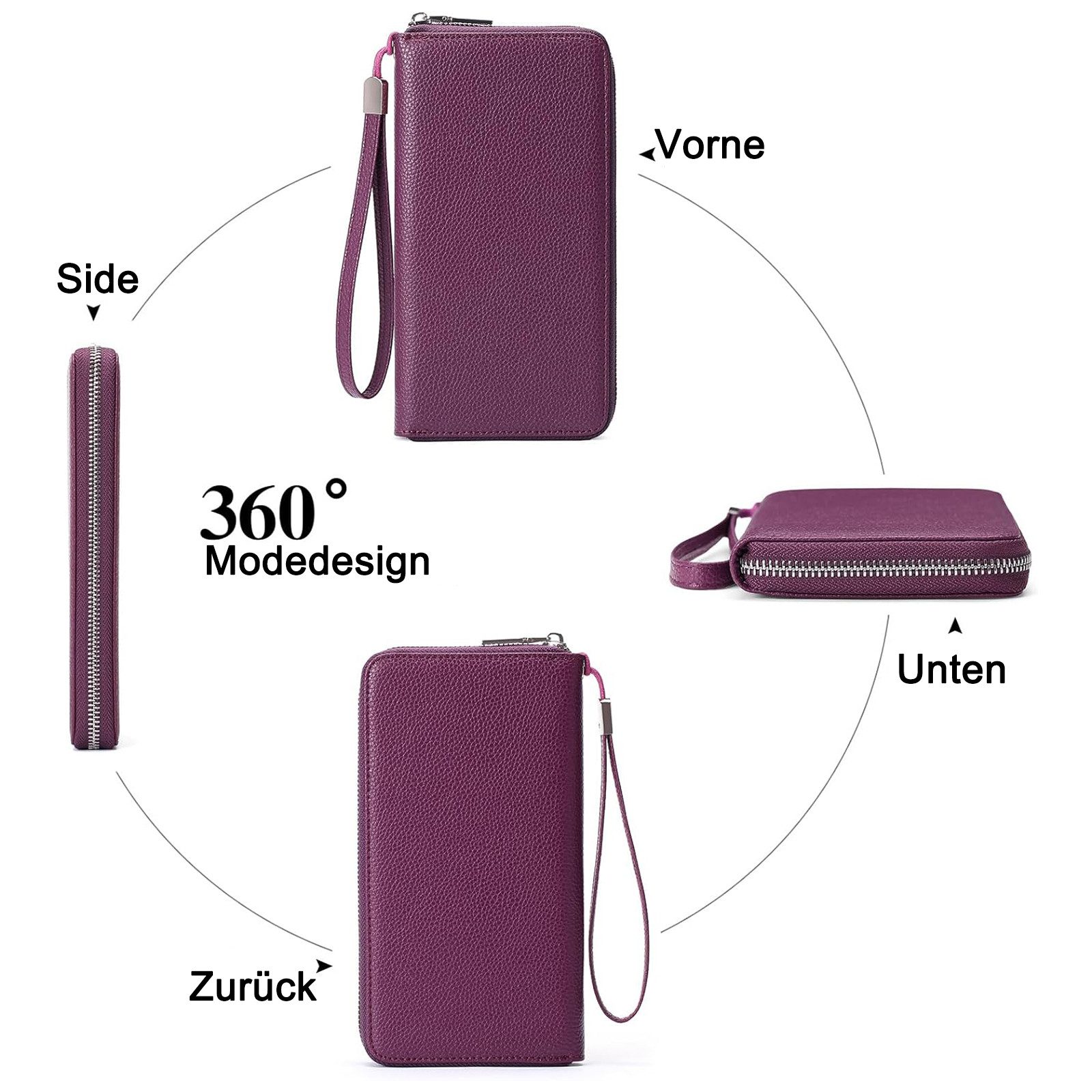 OKWISH Geldbörse Damen Handytasche Portemonnaie Portmonee günstig online kaufen