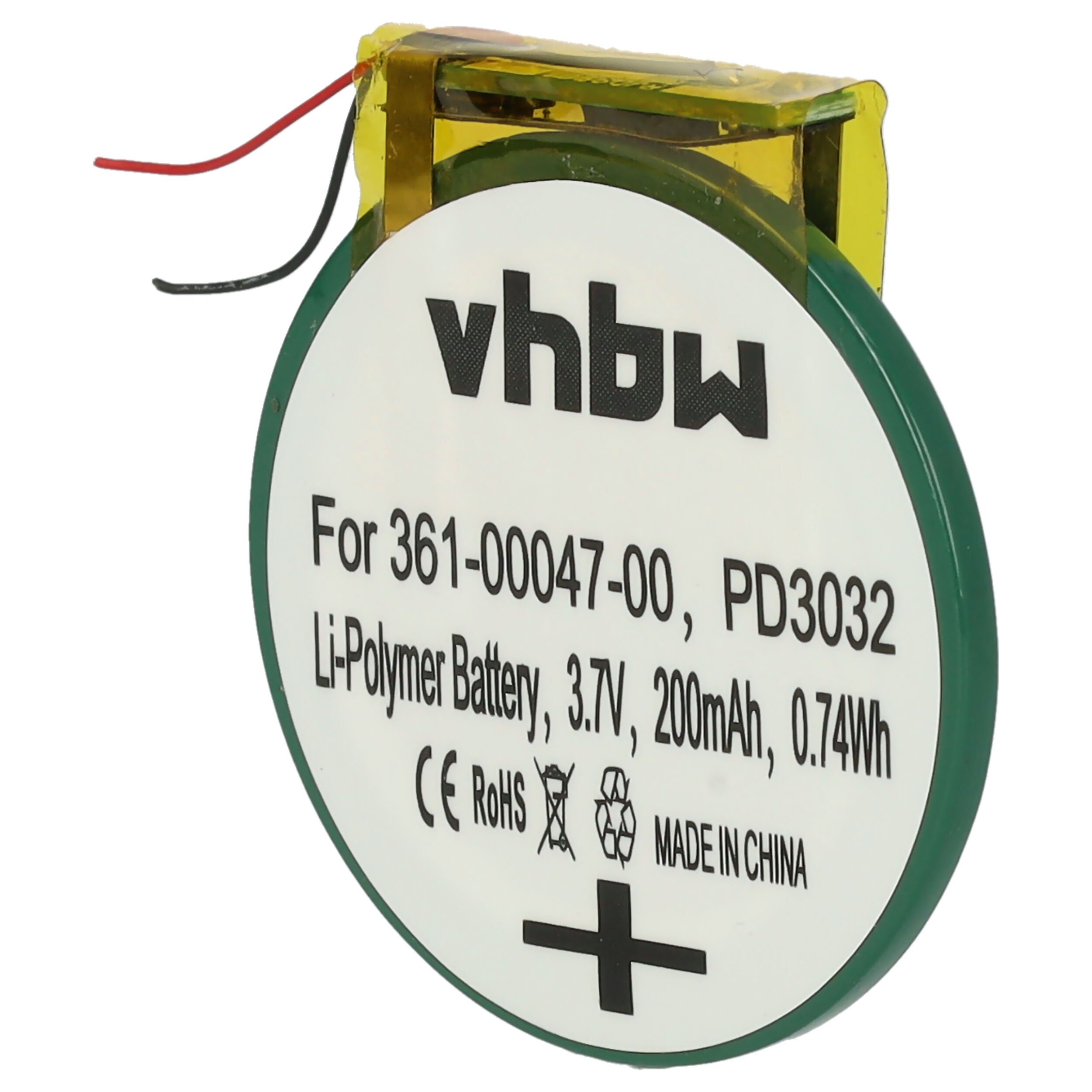 vhbw passend für Garmin (200mAh, Li-Polymer) Forerunner mAh Golf-Uhr 200 610 S1W, GPS GPS-Sportuhr 210W, 3,7V, Akku / 110, 210, S1