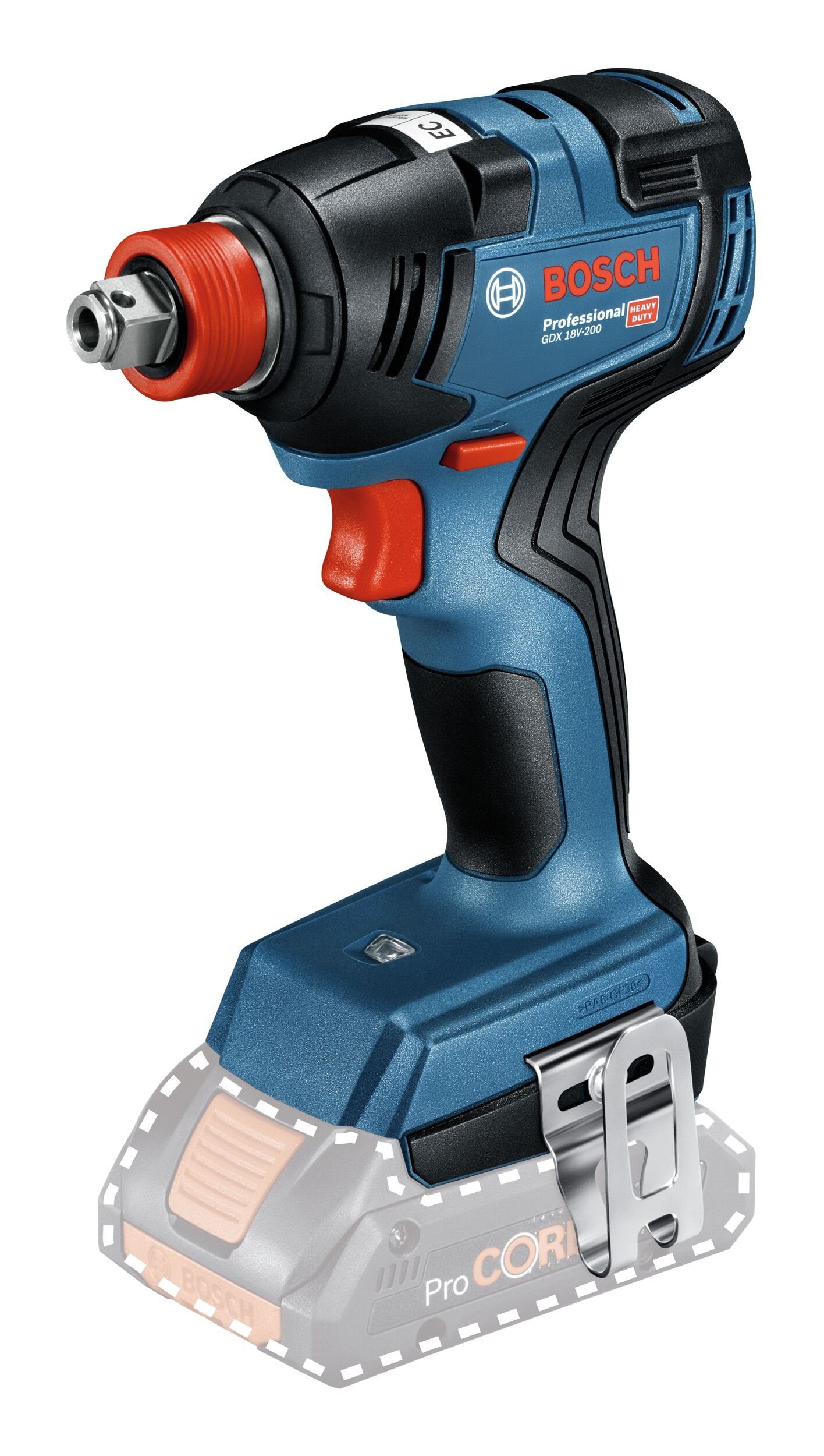 Bosch Professional Akku-Schlagschrauber GDX 18V-200, 3400 U/min, 200 Nm, Drehschlagschrauber Ohne Akku - im Karton