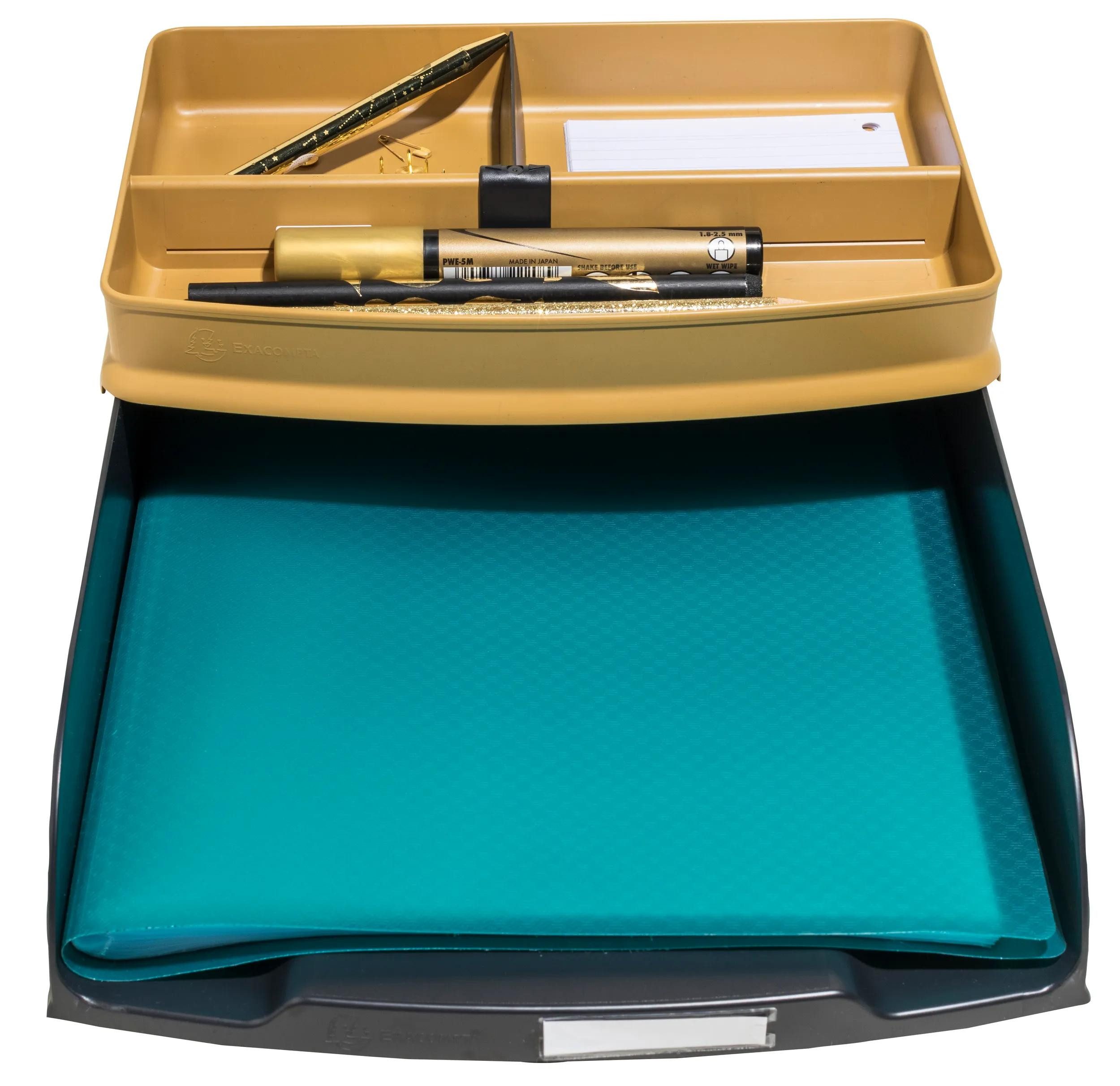 EXACOMPTA Briefablage 6x Briefablage Combo Styli, Neo Deco - Schwarz - 11114D, Briefkörbe