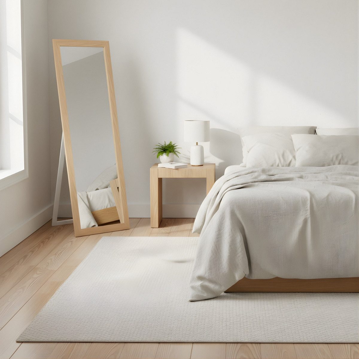 EDAXO Standspiegel Standspiegel HAVLYS, 37 x 127 cm, Splittergeschütztes Sicherheitsglas (PTE-Folie)
