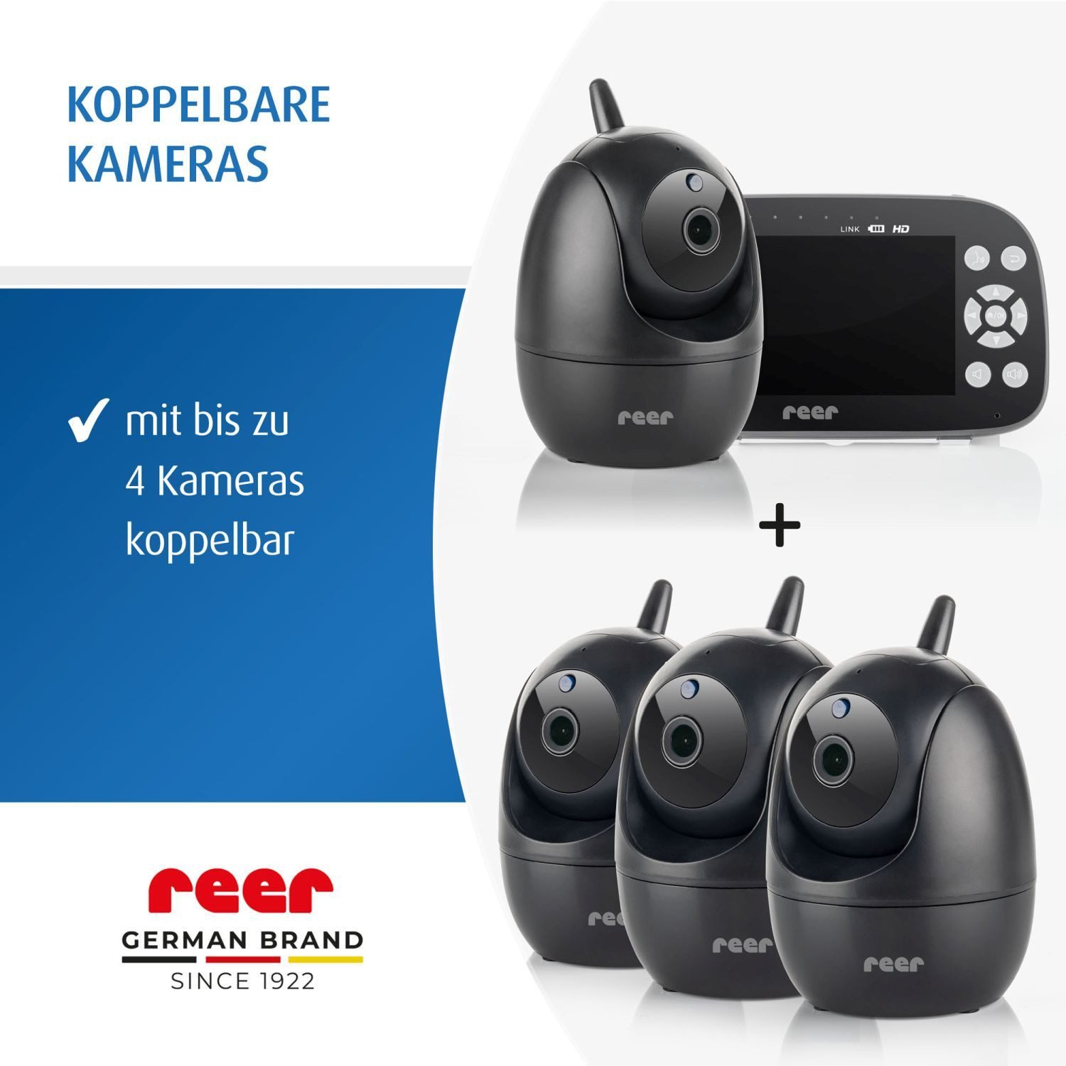 Reer Video-Babyphone Video Babyphone, Video Babyphone, 1-tlg., bis zu 300 Meter Reichweite, bis zu 300 Meter Reichweite