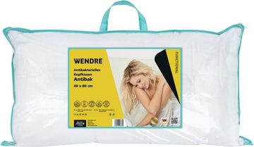 Kunstfaserkopfkissen Antibac, 40x80 cm, 80x80cm, pflegeleicht, Wendre, Füllung: 100% Polyester, Bezug: 100% Polyester, Bauchschläfer, Rückenschläfer, Seitenschläfer, Antibakteriell - Soft touch, Allergiker geeignet (Hausstauballergiker)