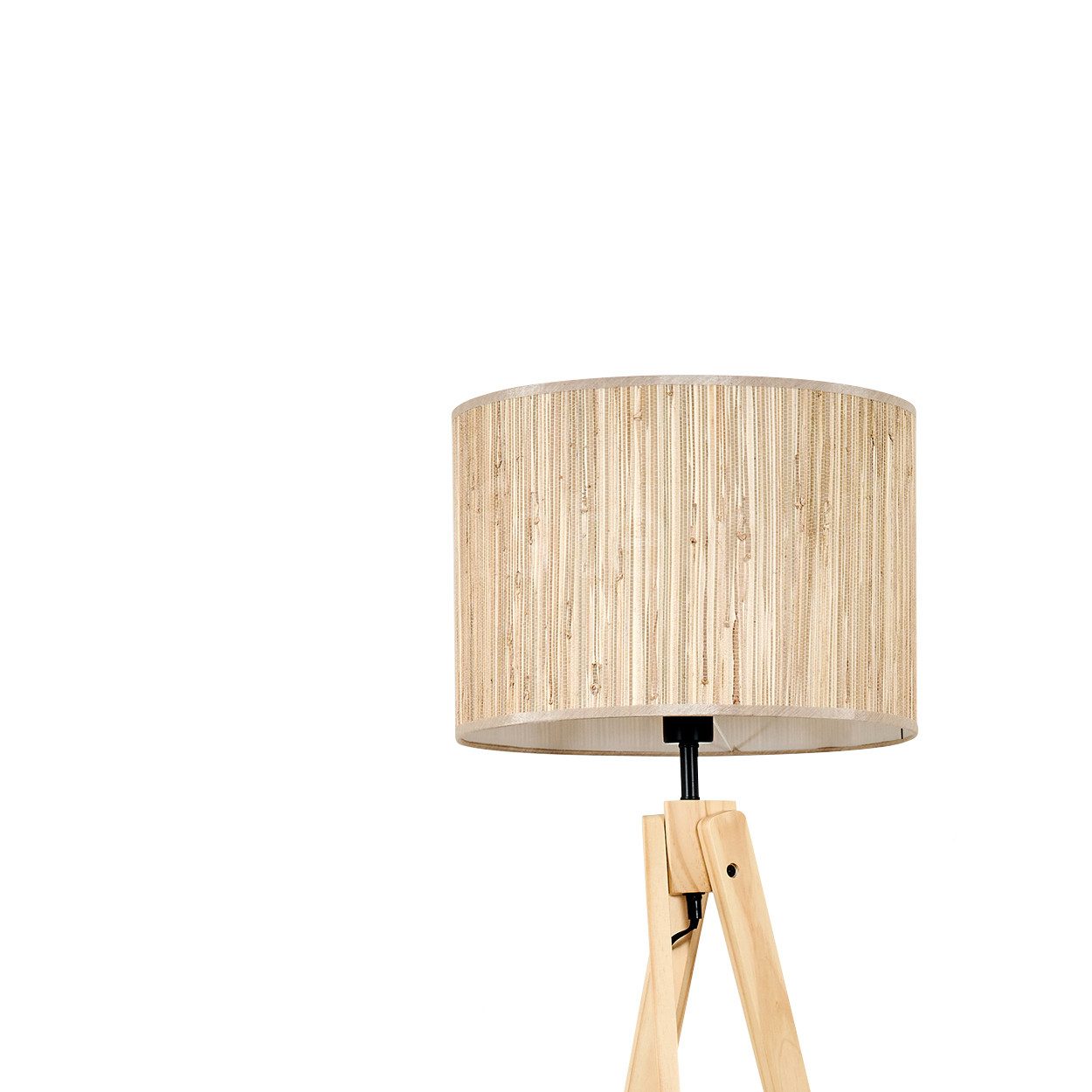 Stehlampe Stehlampe aus Holz/Seegras in Naturfarben
