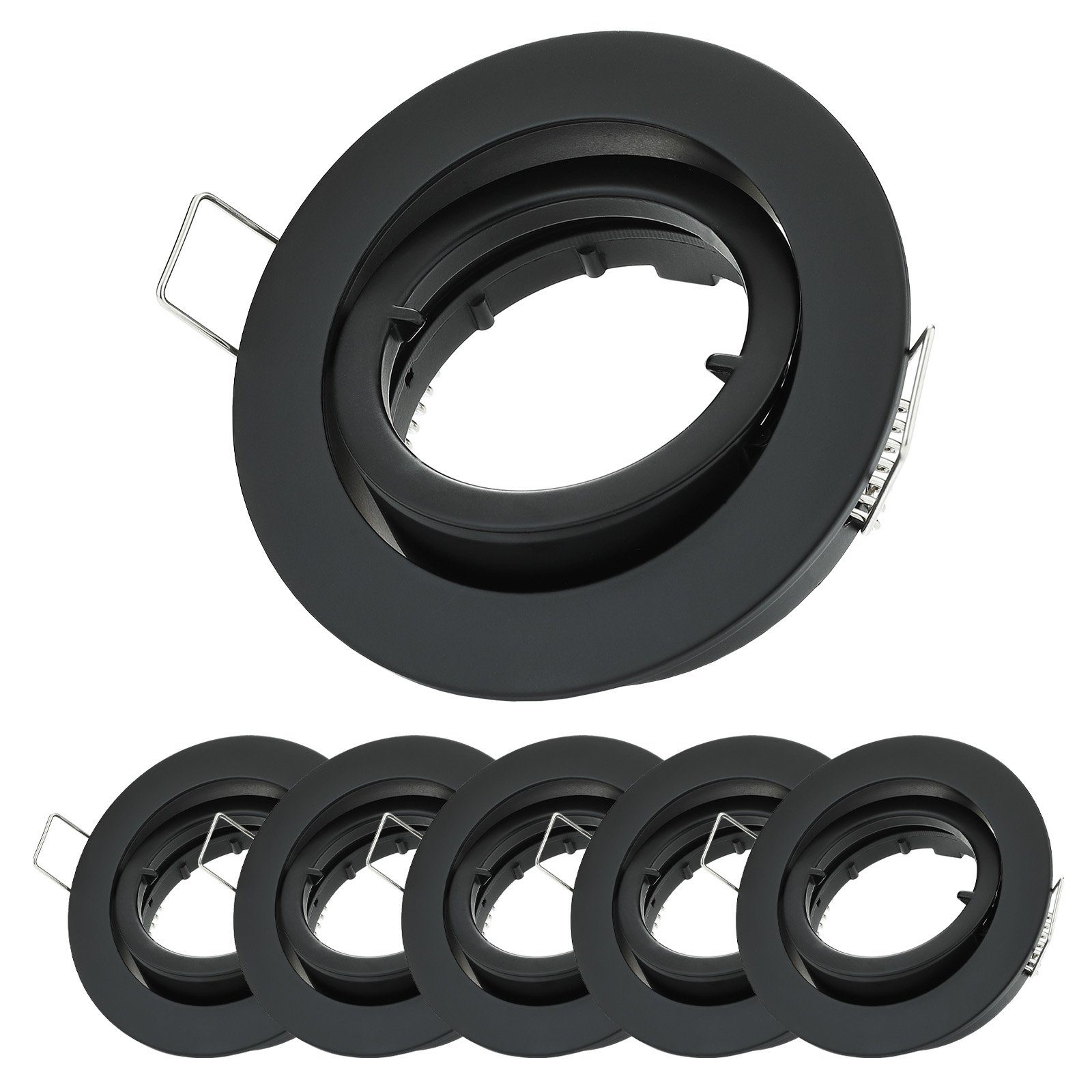 Sweet LED Deckenspot GU10 rund schwarz matt 6 stück spot, ohne Leuchtmittel