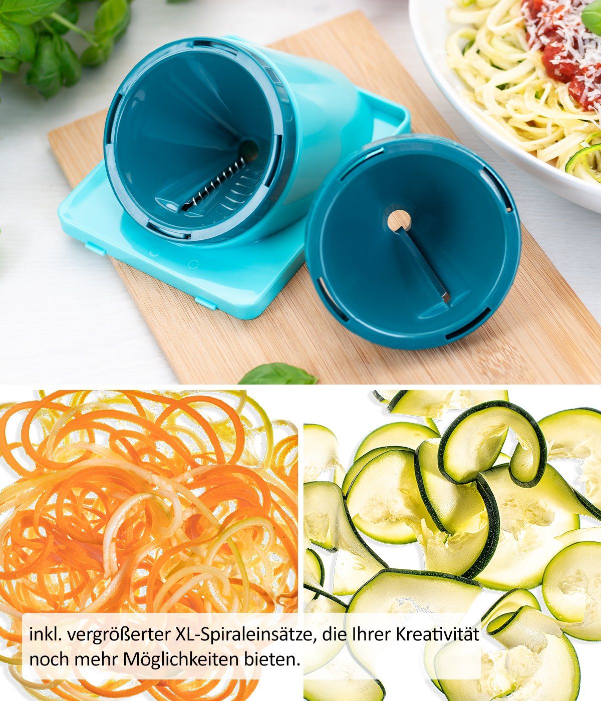 Genius Gemüseschneider Zerkleiner Nicer Dicer Chef Professional Deluxe 39-tlg., 5.2L Behälter Deckel Gemüsehobel Zerkleiner