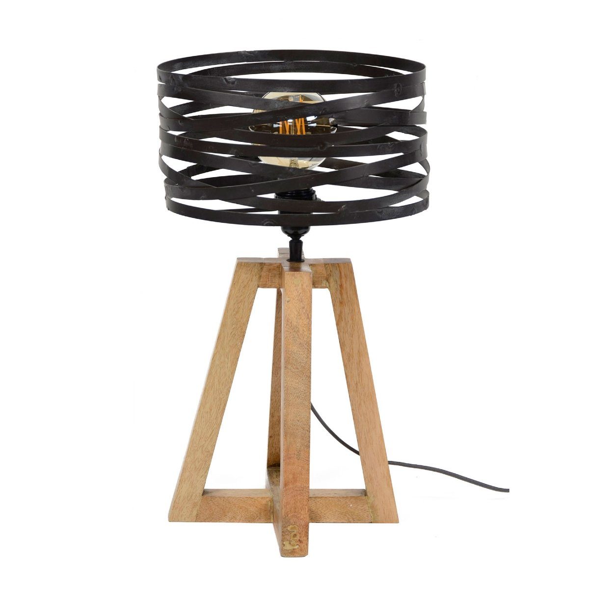 Liadomo Tischleuchte Prescott, ohne Leuchtmittel, Tischlampe im rustikalen Industrial Look