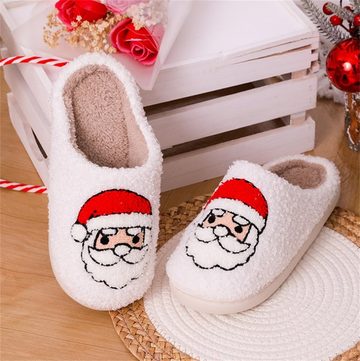 Dekorative Damen Herren Winter Baumwolle Hausschuhe, Plüsch Hausschuhe Plüsch Hausschuhe (1-tlg) Weihnachten Plüsch Hausschuhe, Weihnachtsgeschenk