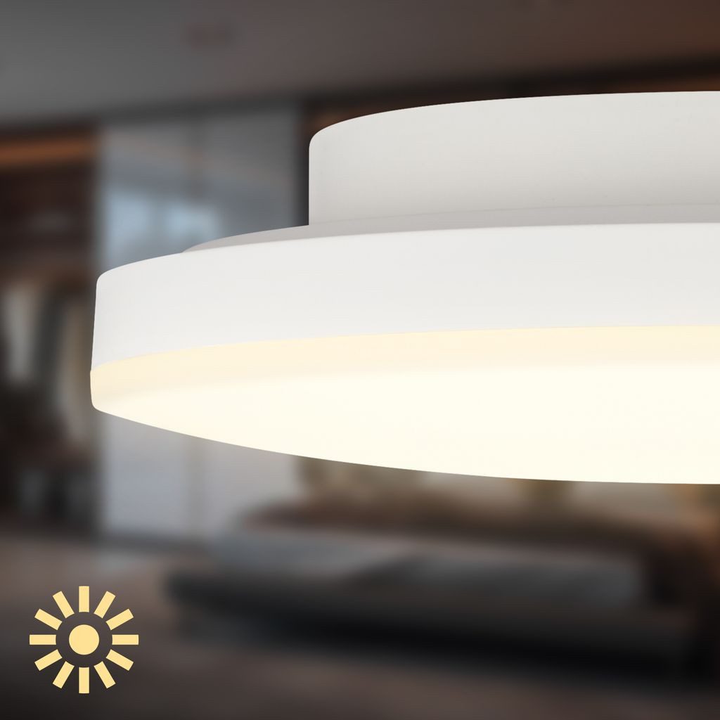 Briloner Leuchten LED Deckenleuchte LED Deckenlampe, LED fest integriert, 3000K - Warmweiß, 22x6 cm, Wohnzimmer, Schlafzimmer, Flur, Küche