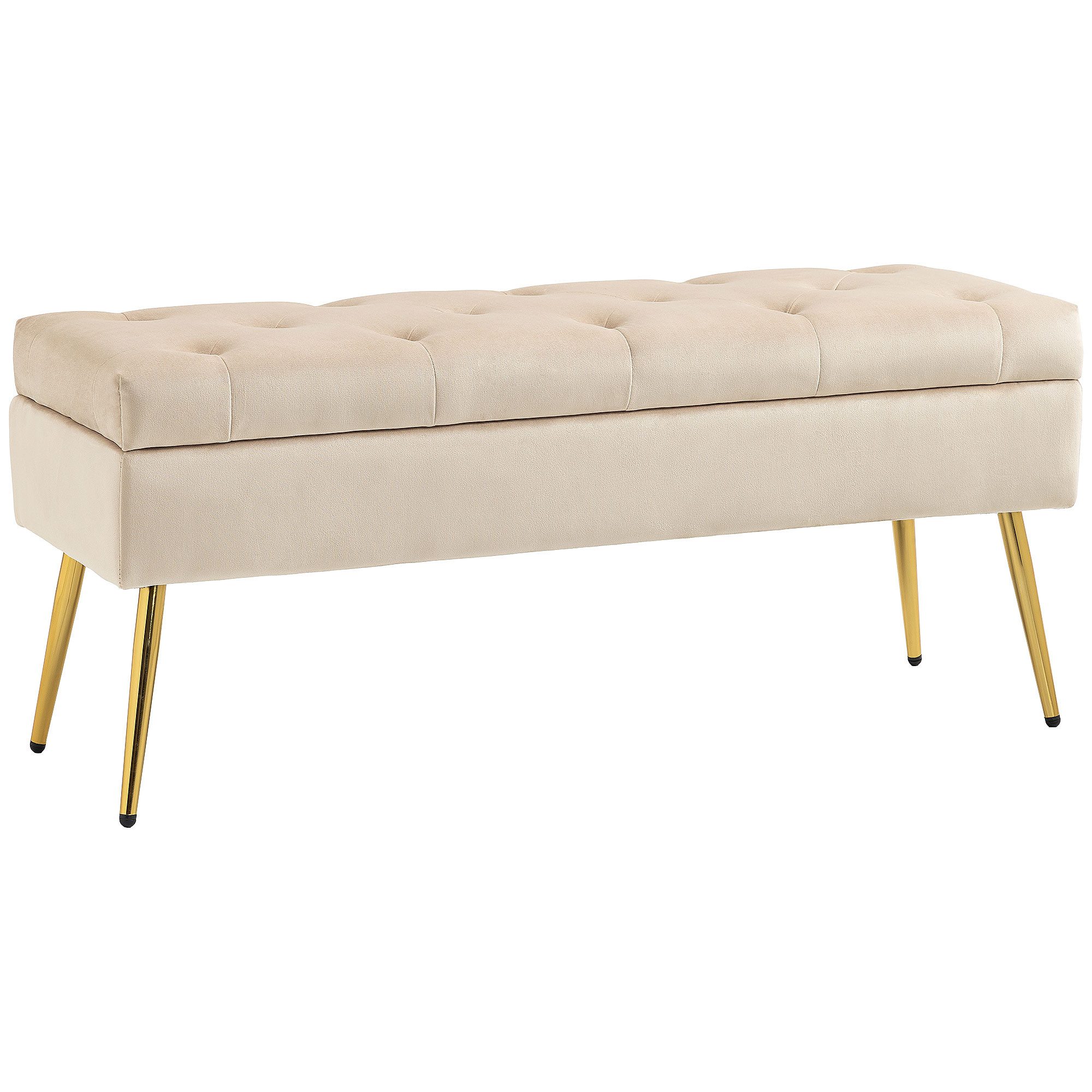 HOMCOM Sitzbank mit Stauraum, Deckel, Samtoptik (Truhenbank, 1-St., Polster günstig online kaufen