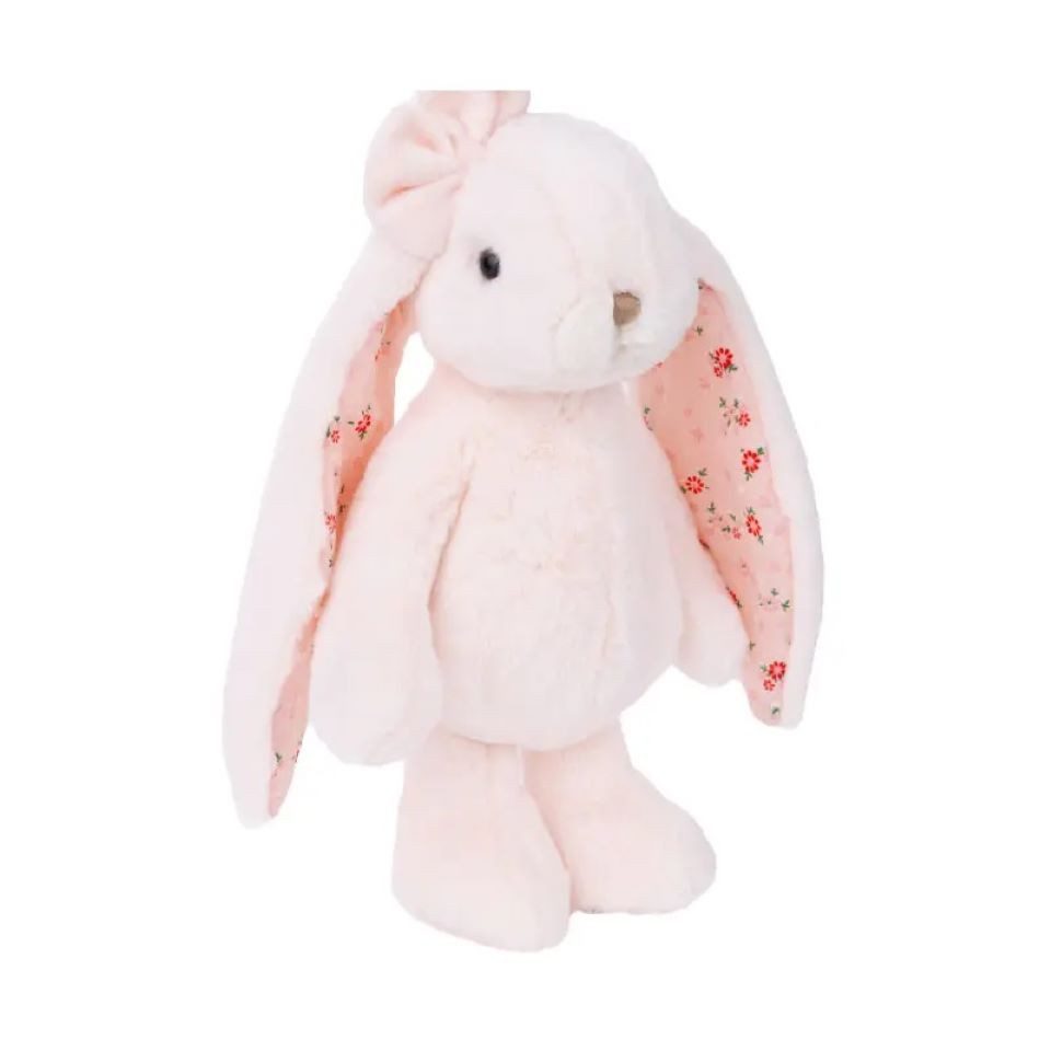 Bukowski Kuscheltier Hase Junior Kanina floral pink 22 cm Plüschhase Stofftier