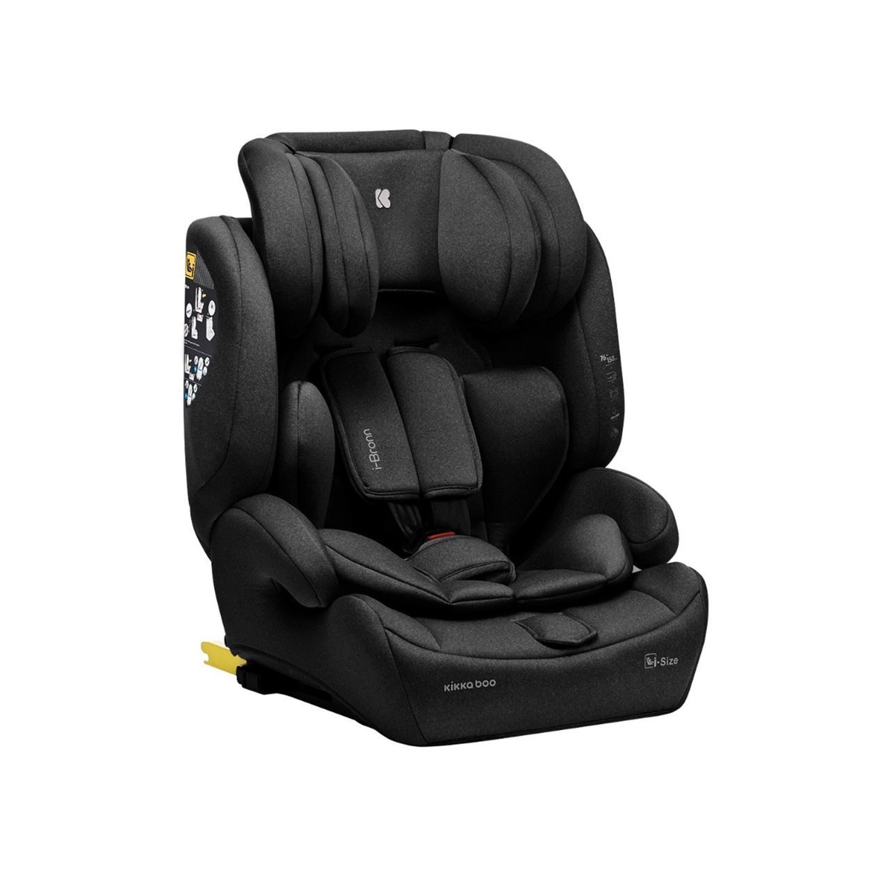 Kikkaboo Autokindersitz Kindersitz I-Bronn i-Size, ab: 1.25, bis: 12, (76-150cm) Isofix, Top Tether, Kissen, Gurt