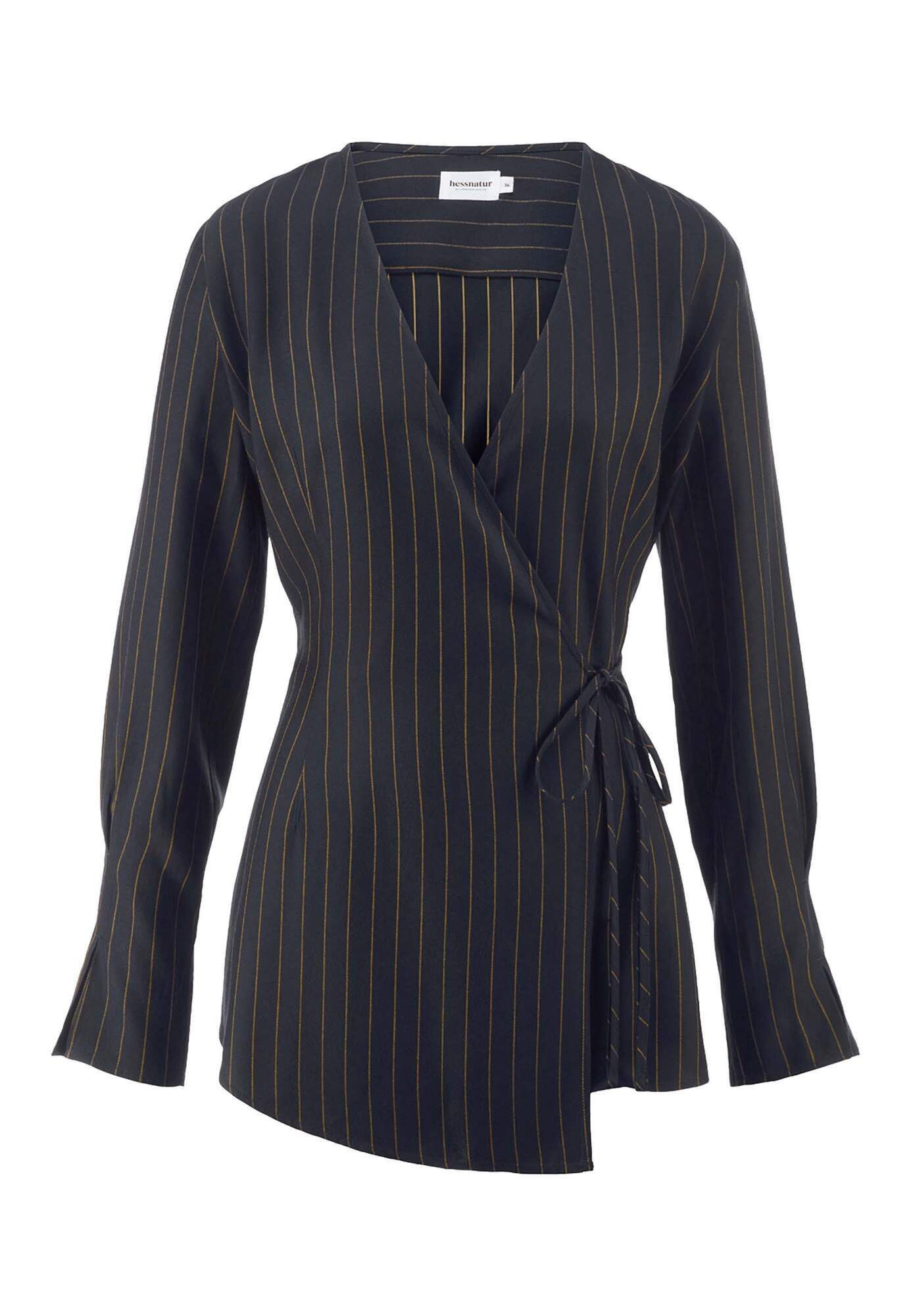 Hessnatur Klassische Bluse Regular aus reiner LENZING™ ECOVERO™ Satin (1-tlg)