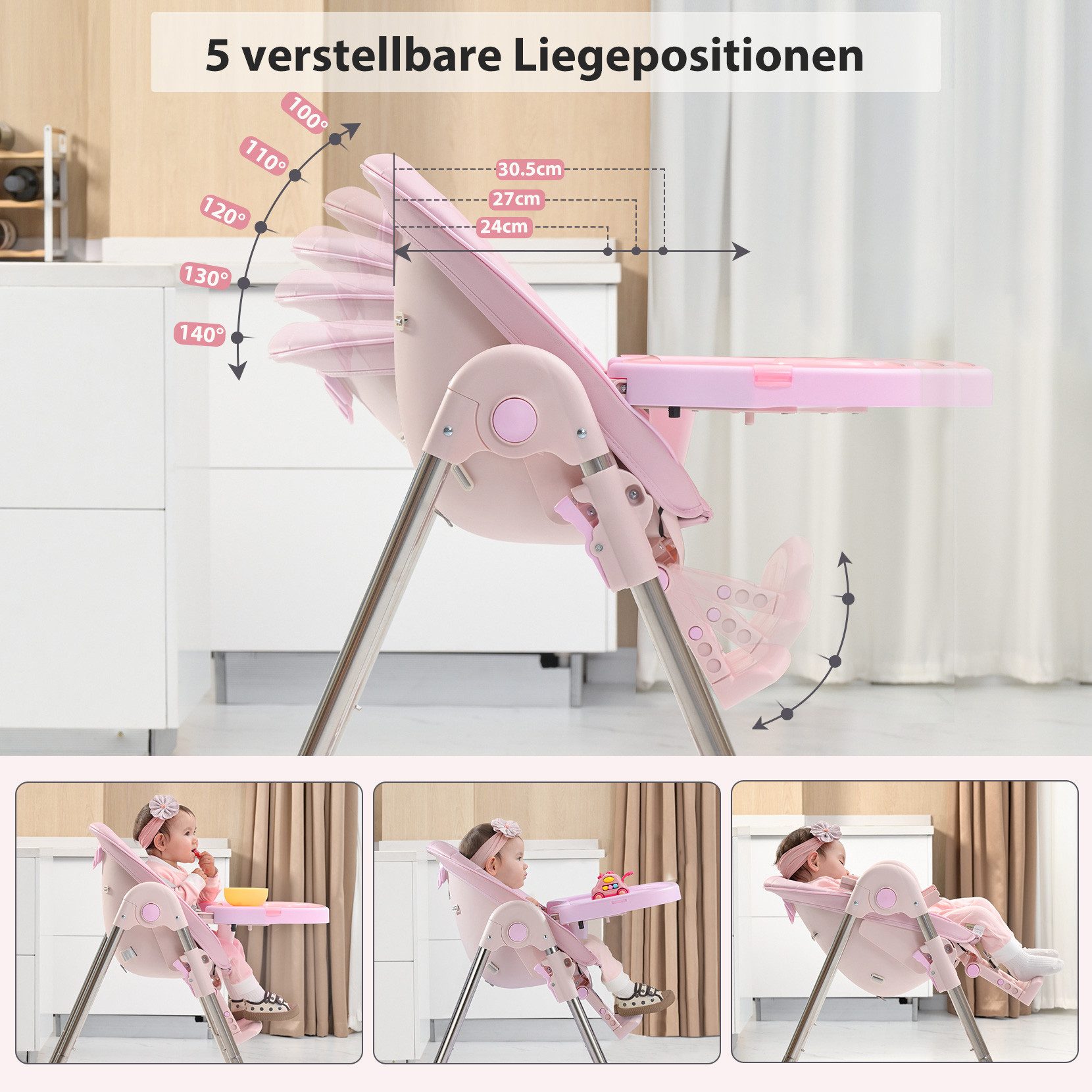 Onasti Kinderstuhl Stuhl Baby Kinderstuhl Klappbar kinderstuhl Mitwachsend günstig online kaufen