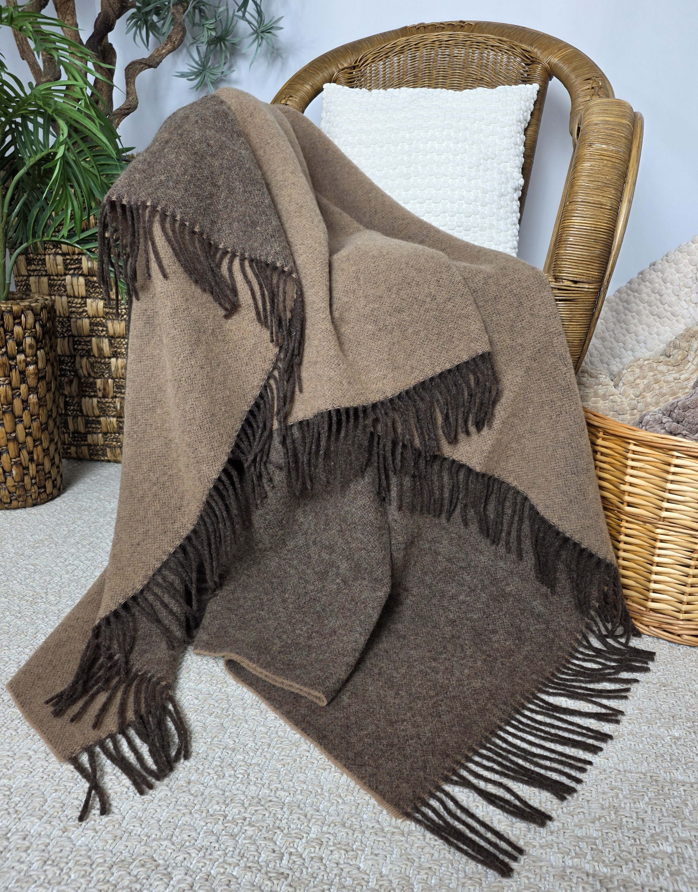 Wolldecke Wolldecke TIROL (doubleface) 100% Schurwolle 140 x 200 cm, STTS – Bild 3 von 5