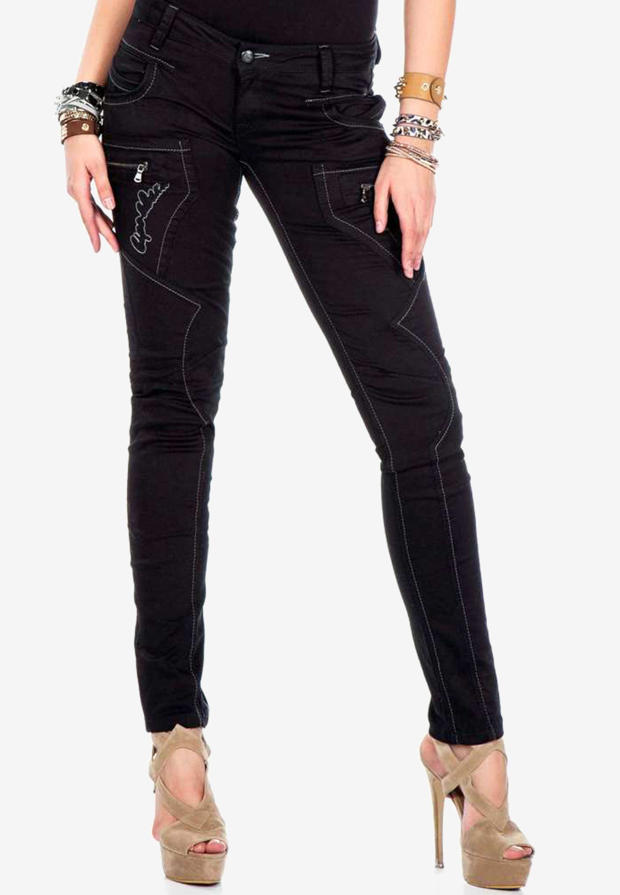 Slim-fit-Jeans Ziernähten mit ausgefallenen Baxx Cipo &