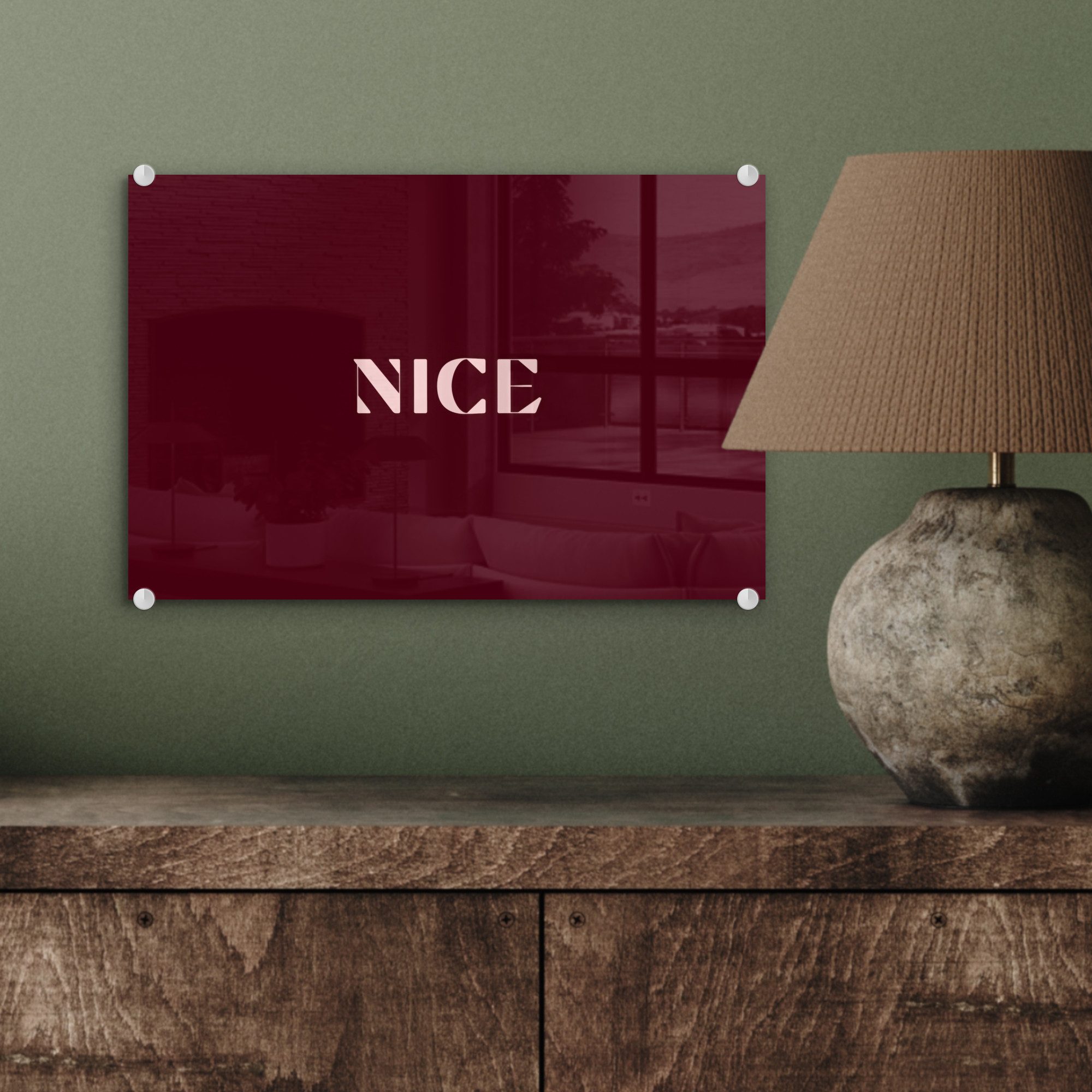 MuchoWow Acrylglasbild Nizza - Bordeaux - Rosa, Inkl. Aufhängung, Glasbilder Wohnzimmer, Schlafzimmer, Flur & Esszimmer, 30x20 cm – Bild 4 von 5