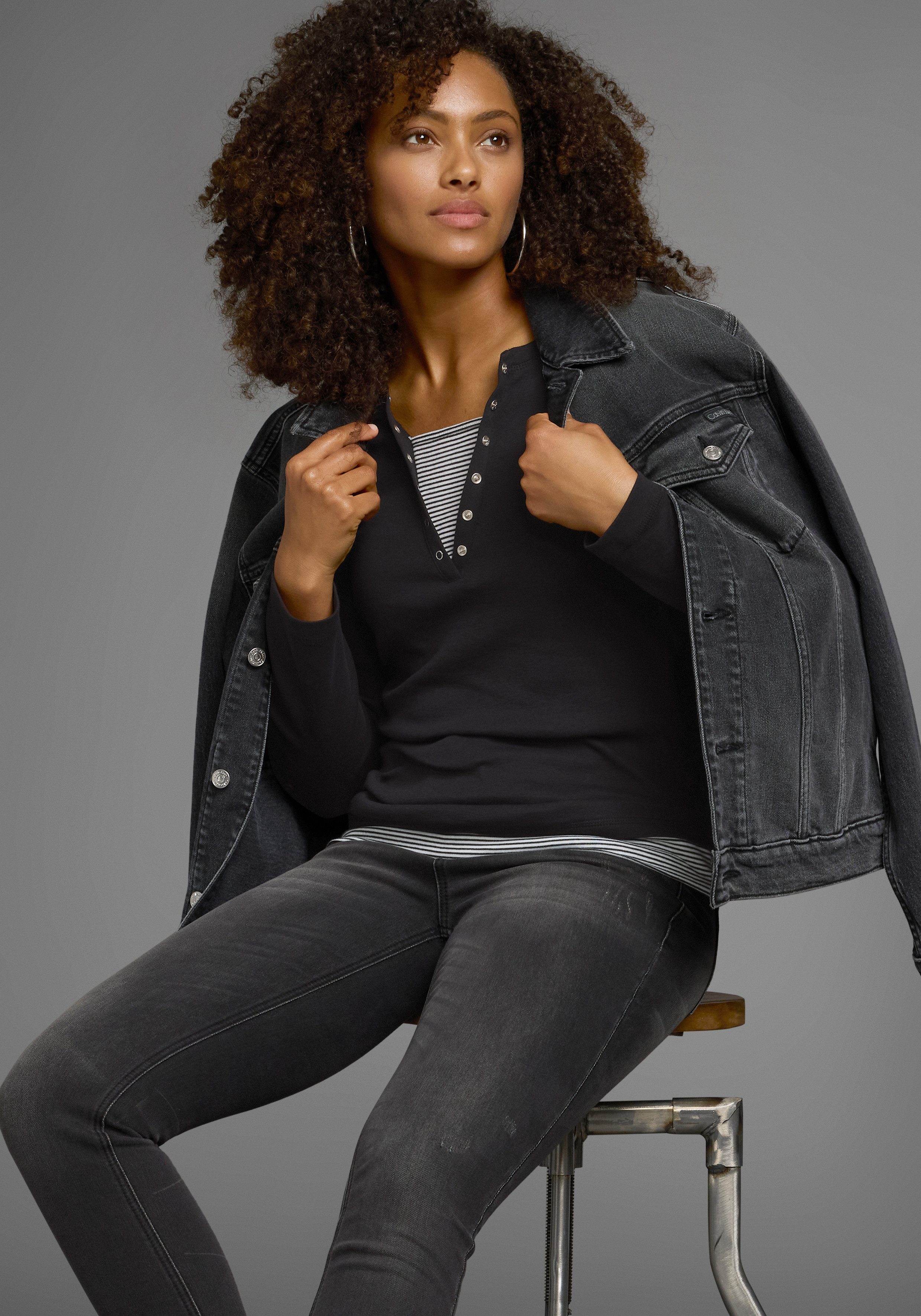 KangaROOS 2-in-1-Shirt Langarm, sehr figurbetont