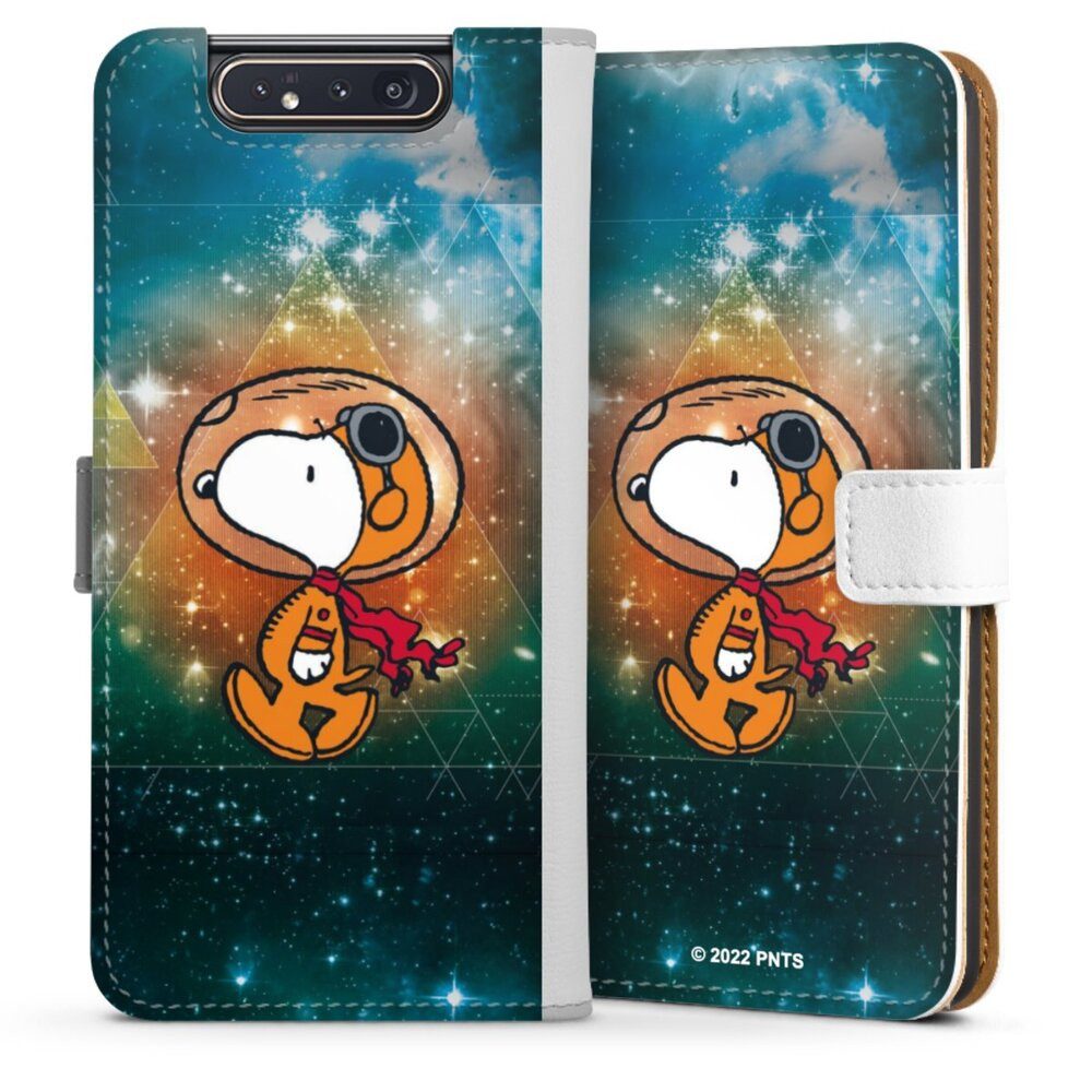 DeinDesign Handyhülle Snoopy Astronaut Offizielles Lizenzprodukt, Samsung Galaxy A80 Hülle Handy Flip Case Wallet Cover