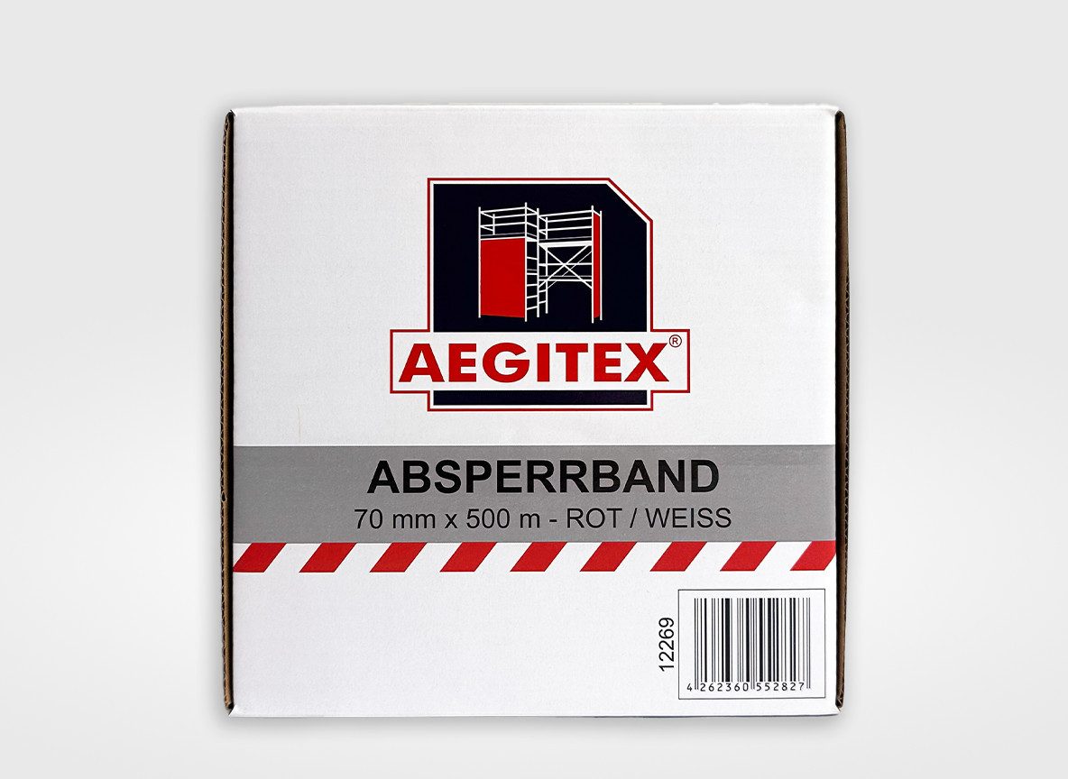 AEGITEX Absperrband AEGITEX Absperrband im Karton 500m rot/weiß, 50000 cm, 500 m