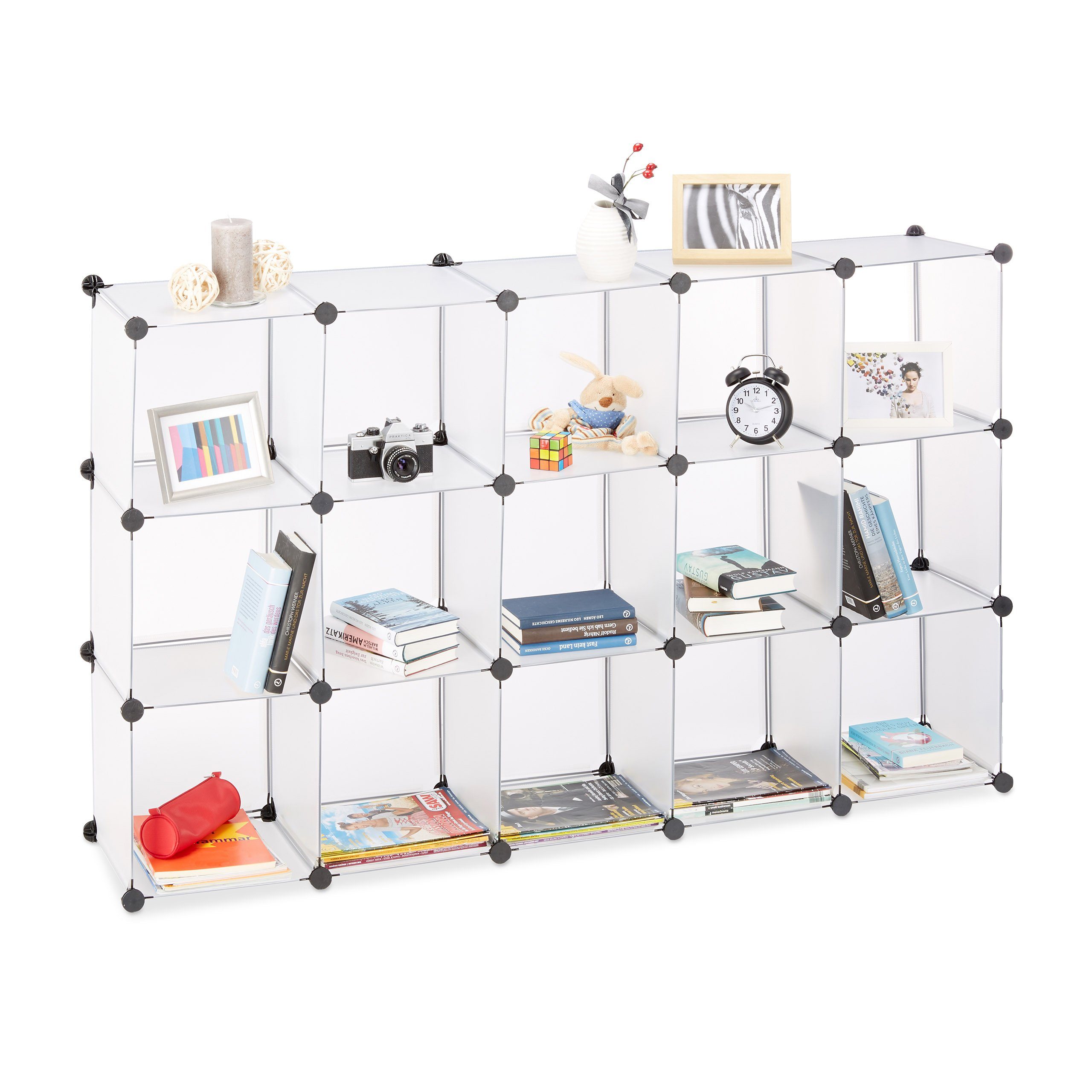 relaxdays Steckregal »Steckregal aus Kunststoff mit 15 Fächern« online