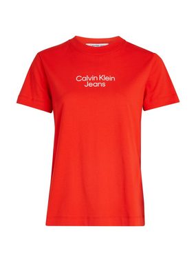 Calvin Klein Jeans T-Shirt STACKED INSTITUTIONAL REG TEE mit Logoschriftzug
