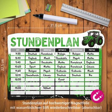 itenga Schülerkalender itenga Stundenplan magnetisch Motiv Traktor 31 x 22,5cm