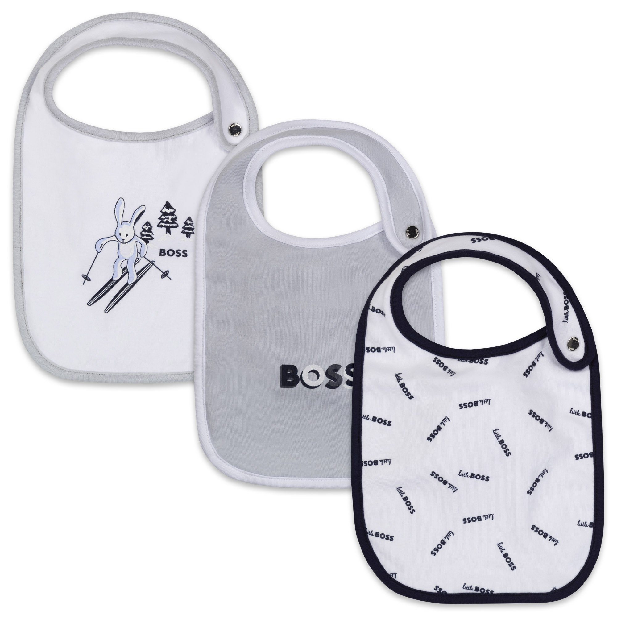 Boss Kidswear Слюнявчики Boss Kidswear Baby Слюнявчики 3 er Set tolles Geschenk Geburt Logo Hase