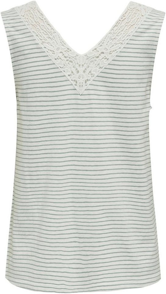 ONLY Trägertop ONLBENITA S/L V-NECK TOP JRS mit Spitze