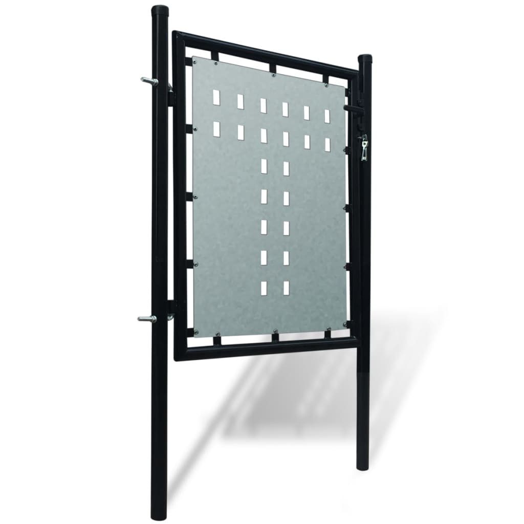 vidaXL Gartentor Zauntor (Einzeltor) Schwarz 100x125 günstig online kaufen